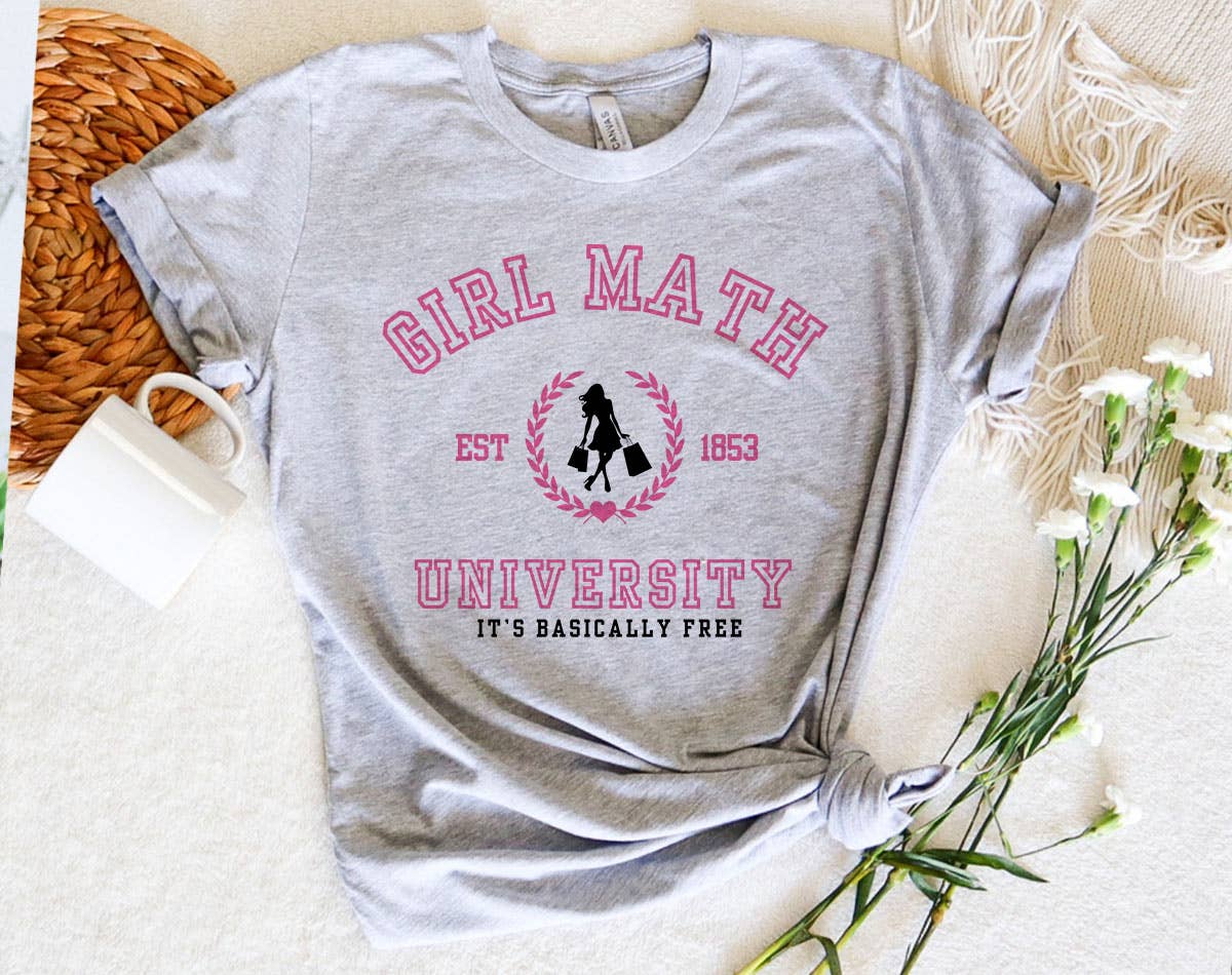 Girl Math University - Funny Meme Tiktok T-Shirt Hoodie, Sweatshirt | PodTeesHub.com