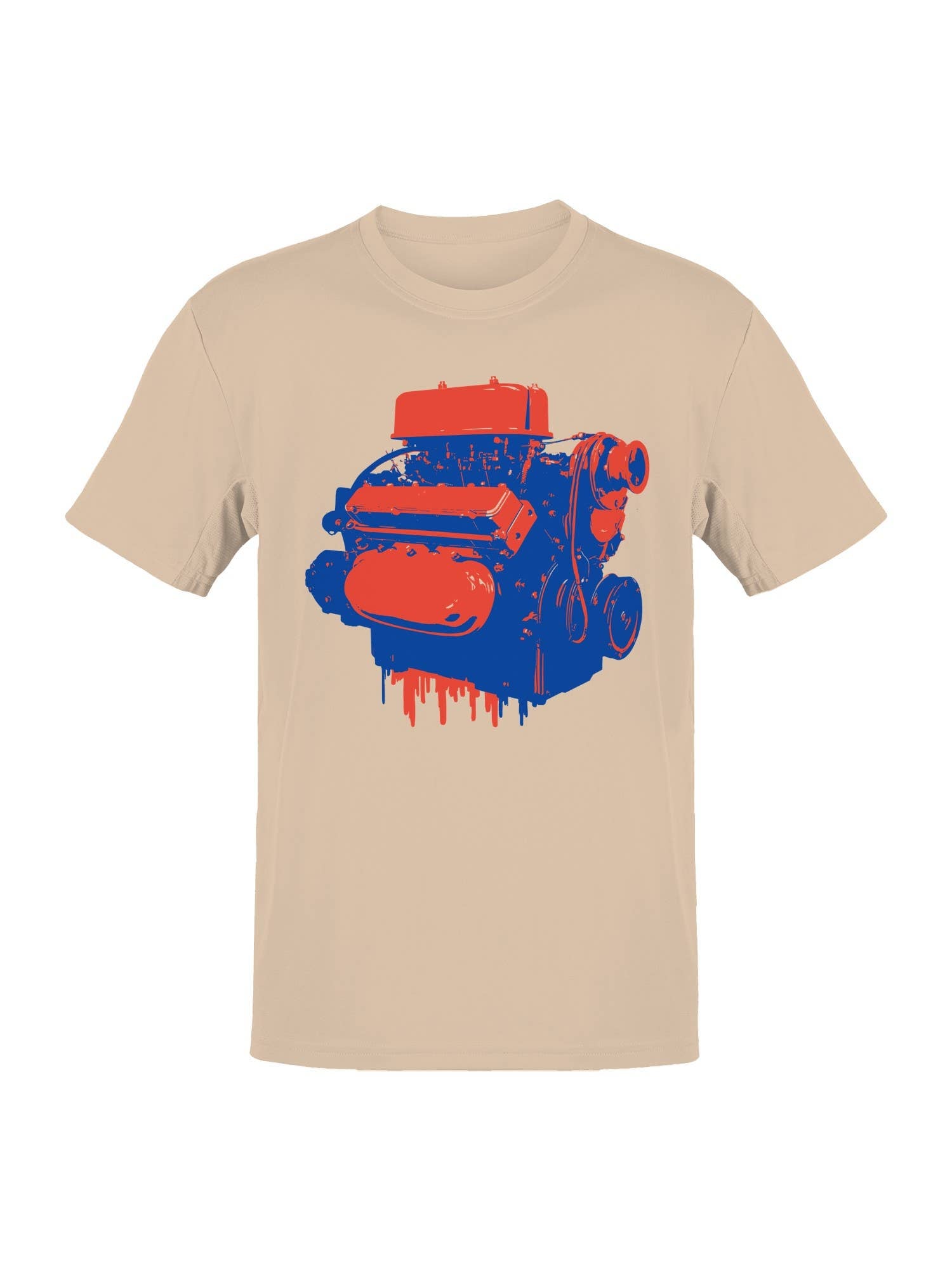 Retro Dual-Tone Engine Art Men's T-Shirt Hoodie, Sweatshirt | PodTeesHub.com