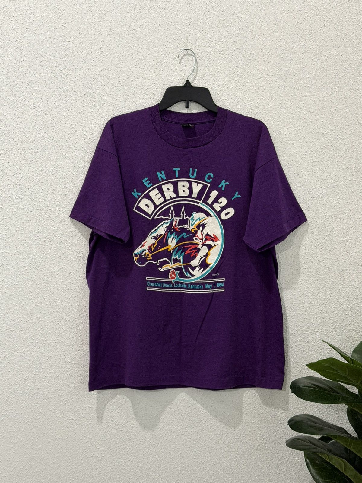 Fruit Of The Loom Vintage 90s Kentucky Derby 120 Graphic Tee 1993 Xl Made Usa Hoodie, Sweatshirt | PodTeesHub.com