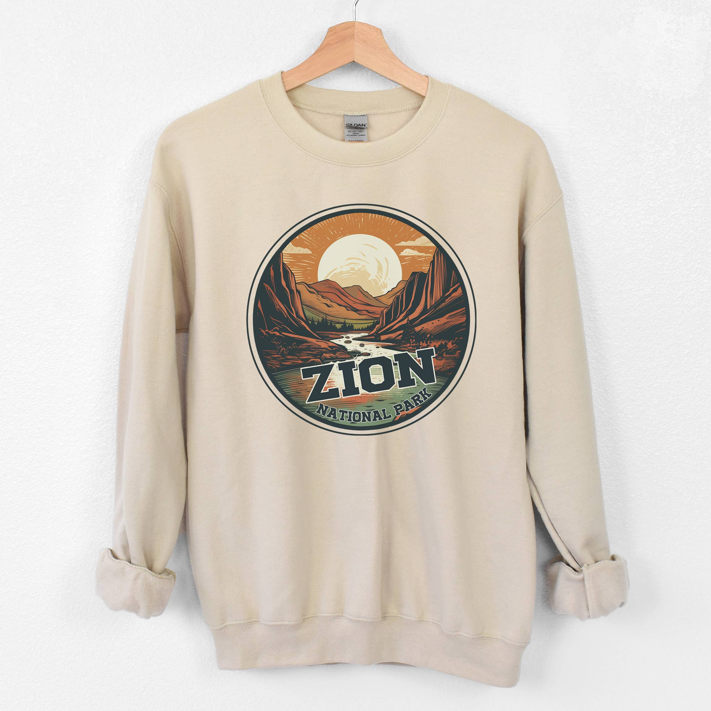 Zion Sand Crewneck Sweatshirt | National Park  | Sizes S-2XL T-Shirts, Hoodie | PodTeesHub.com