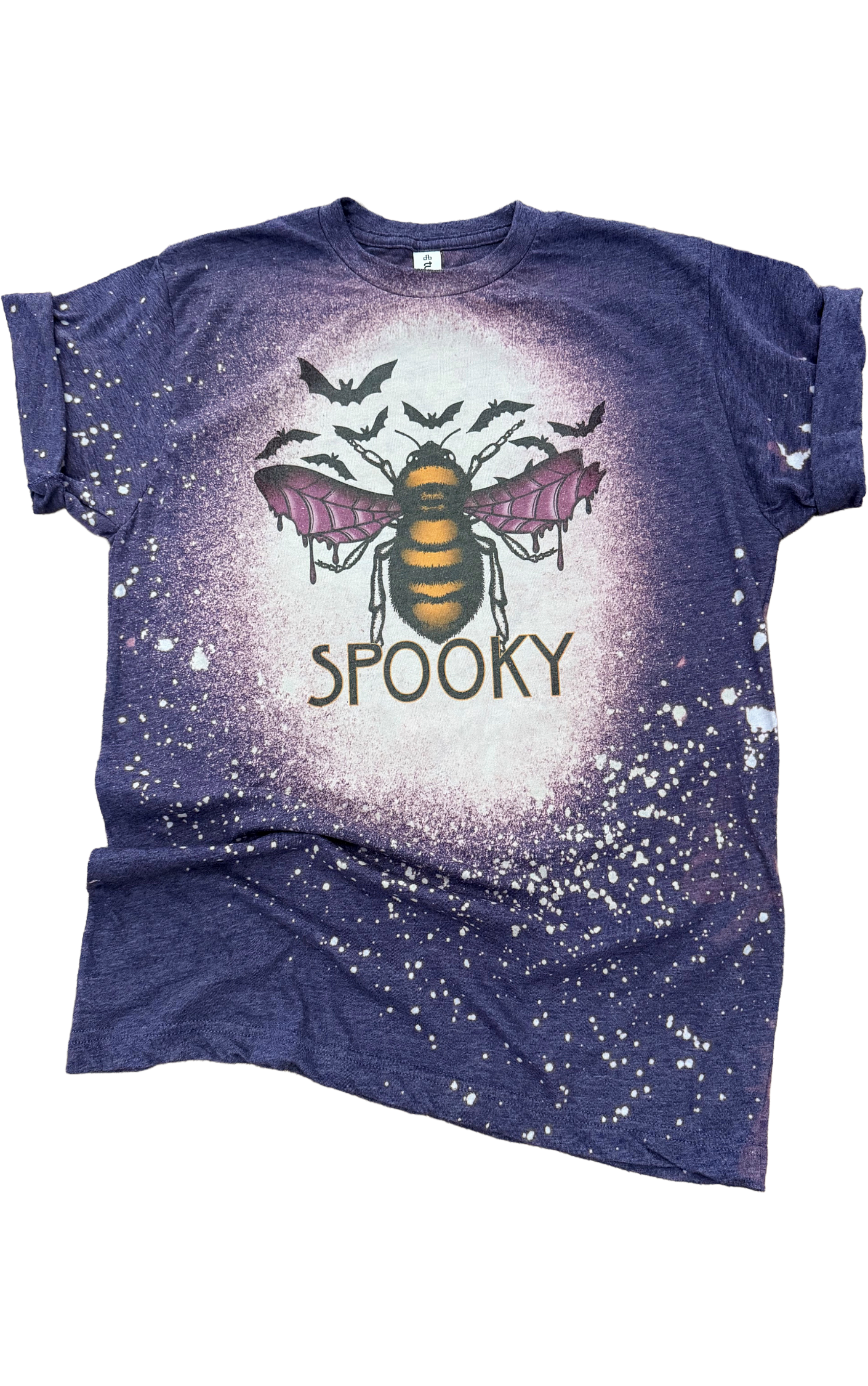 Bee Spooky Halloween Bleached Tee Hoodie, Sweatshirt | PodTeesHub.com