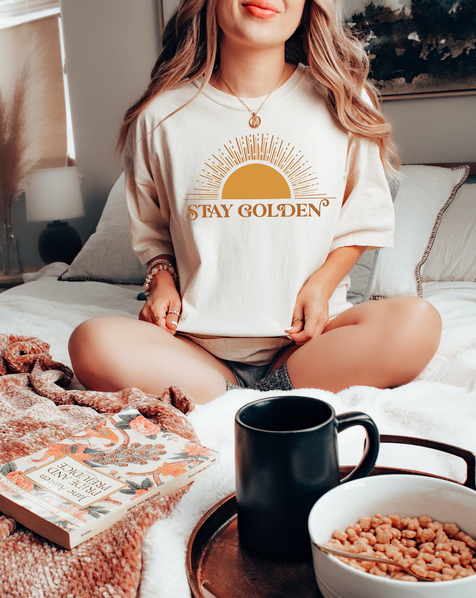 Stay Golden, Summer Graphic Tee, Trendy Apparel Hoodie, Sweatshirt | PodTeesHub.com