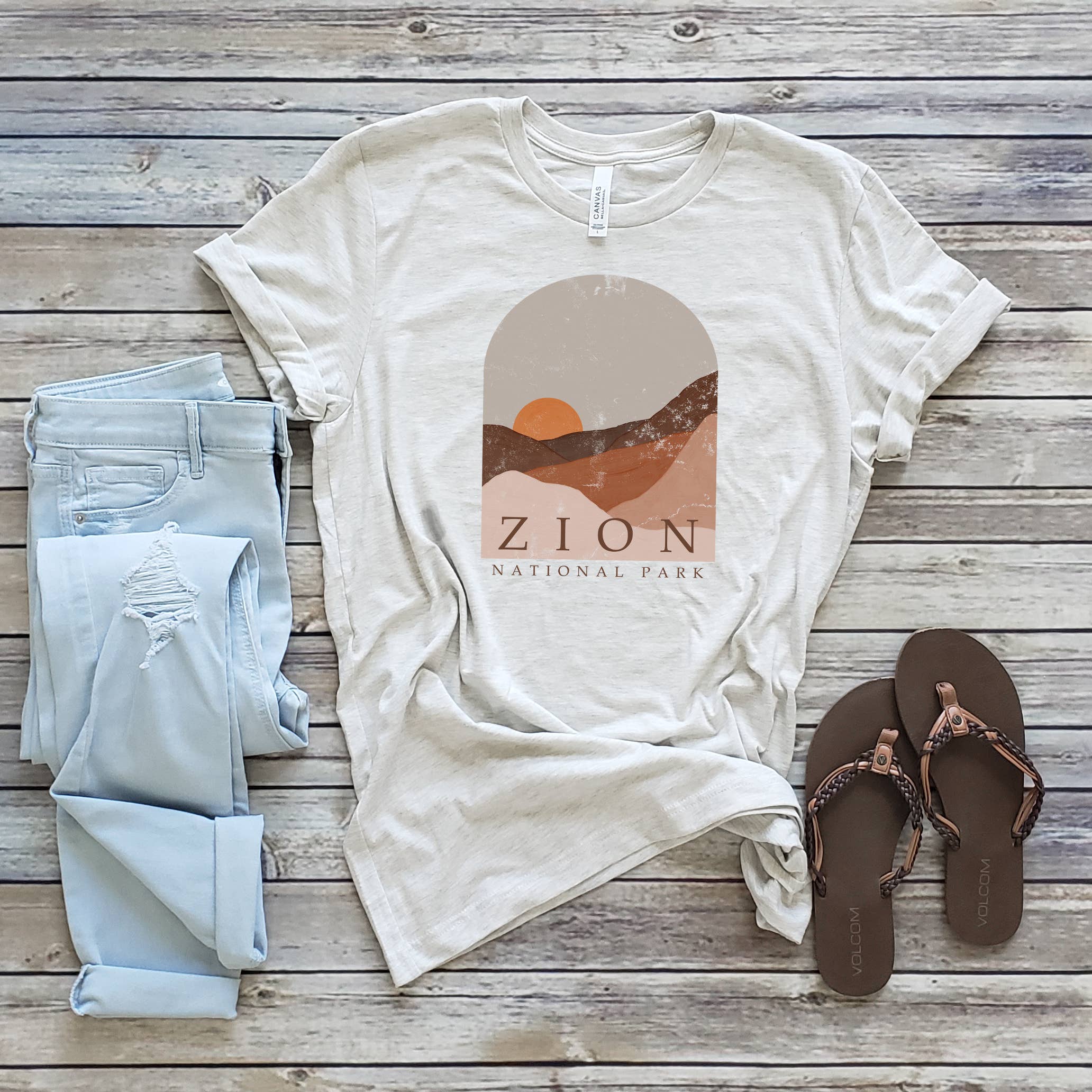 Zion Tee | National Parks | Sizes XS-2XL Hoodie, Sweatshirt | PodTeesHub.com