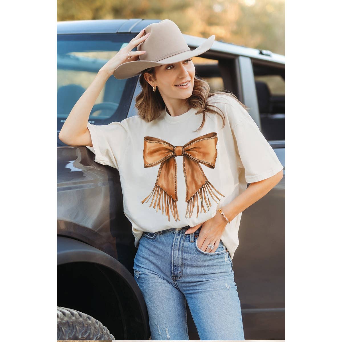 Ribbon Western Graphic Tee Hoodie, Sweatshirt | PodTeesHub.com