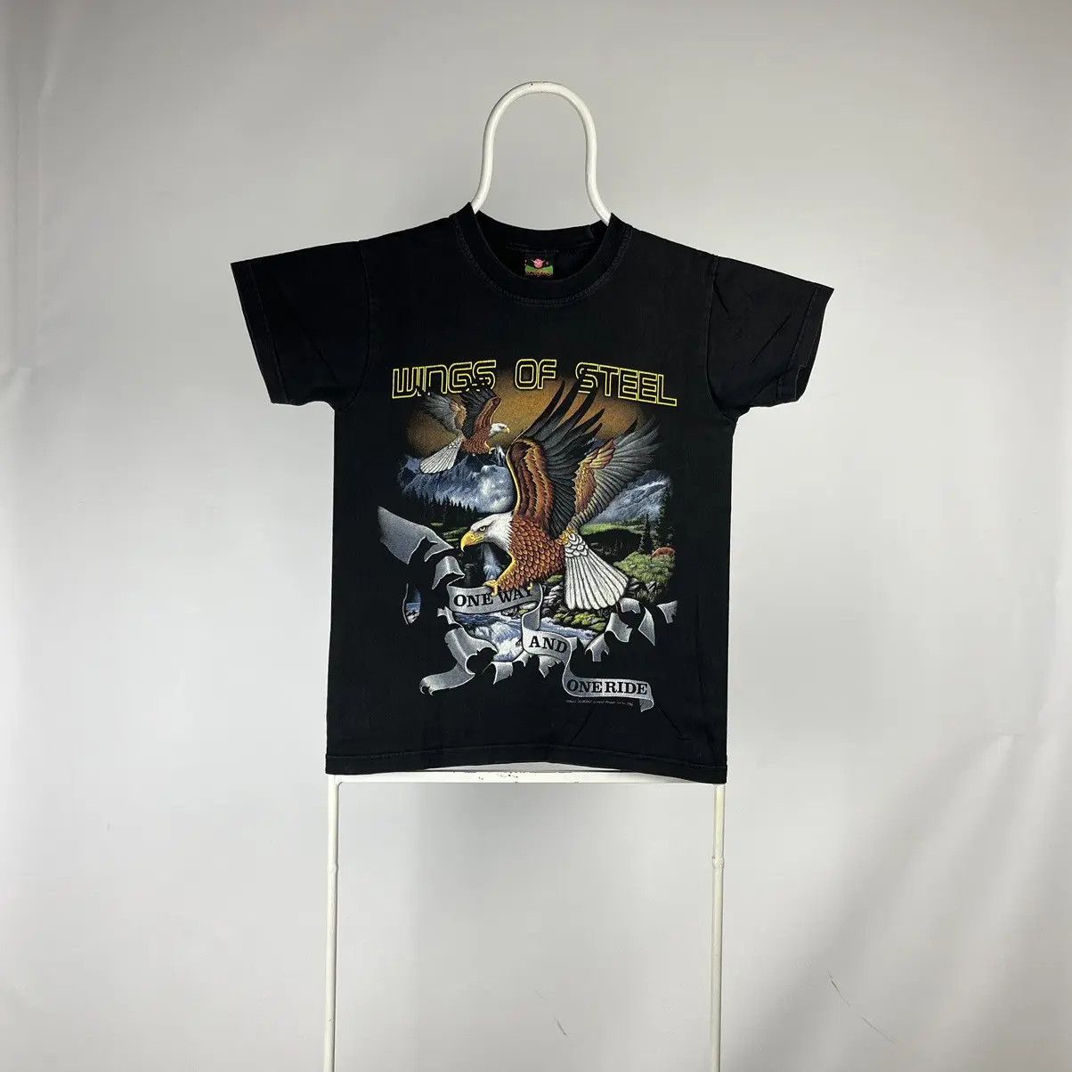 Band Tees Wings Of Steel Tshirt One Way And One Ride Size Small Hoodie, Sweatshirt | PodTeesHub.com