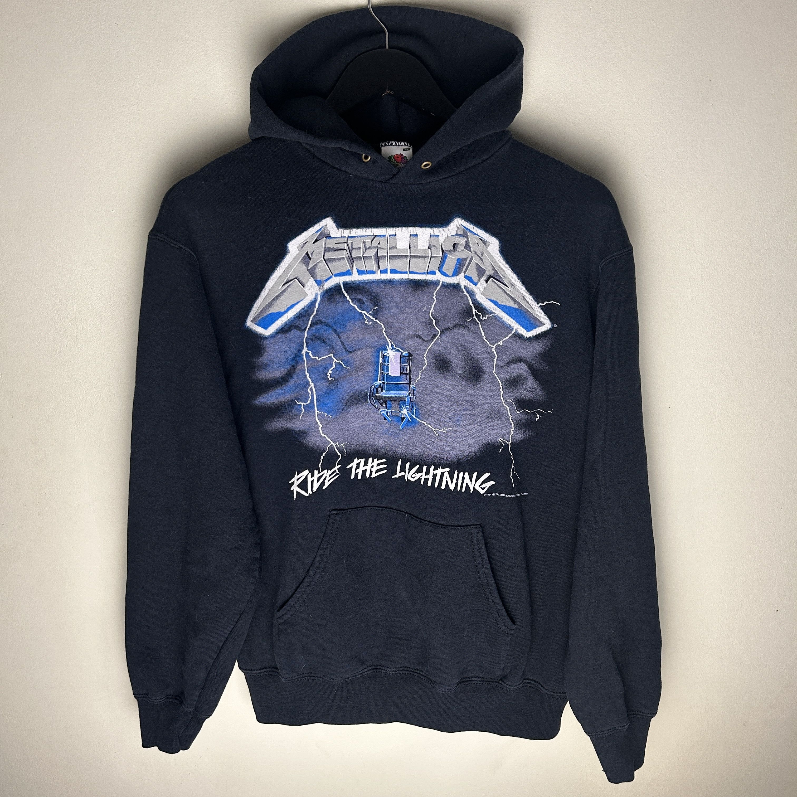 Band Tees Vintage Metallica Ride The Lightning Band Hoodie Sweatshirt | PodTeesHub.com