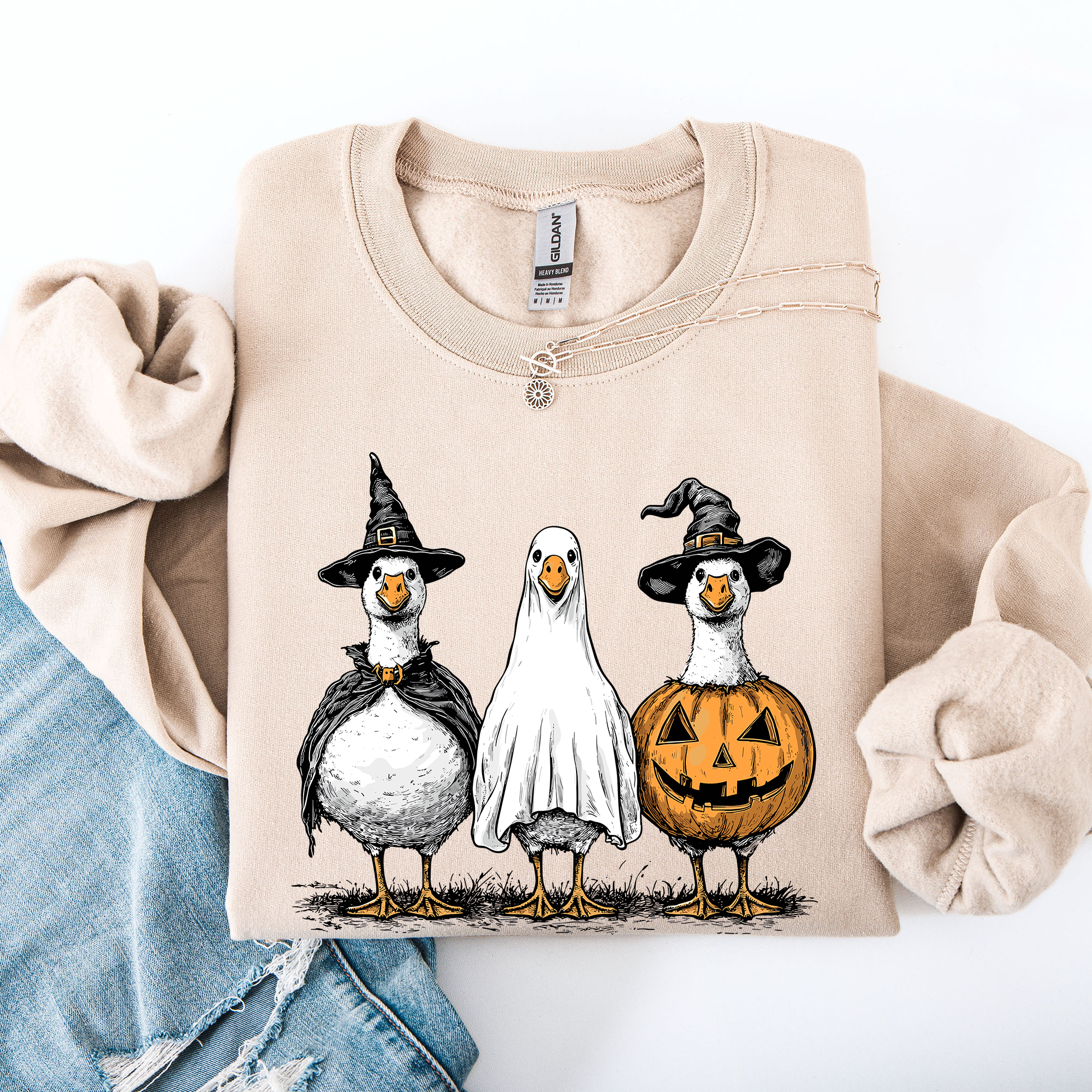 Cute Halloween Geese, Funny, Cute Sweatshirt T-Shirts, Hoodie | PodTeesHub.com