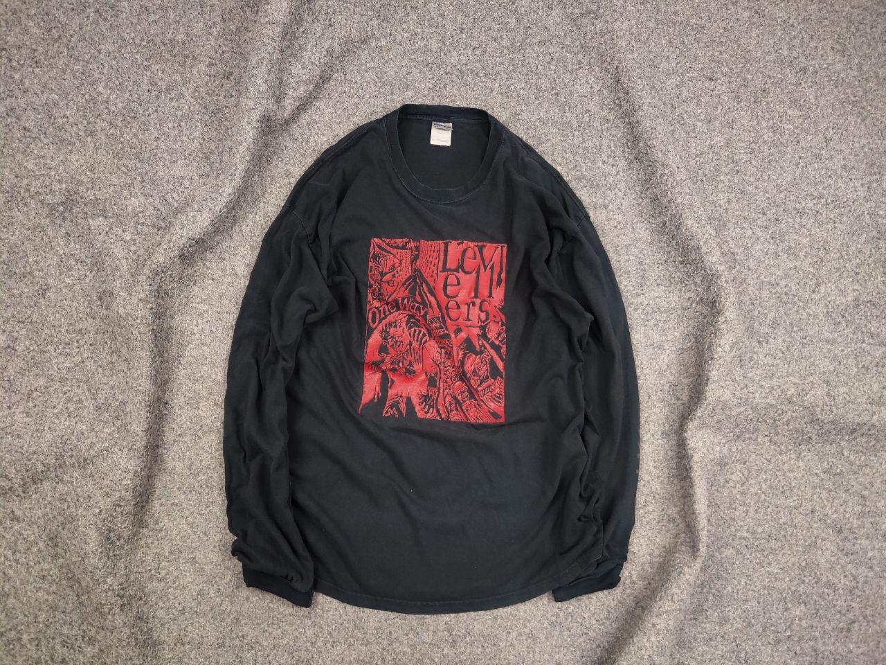 Band Tees Vintage 90 S The Levellers One Way Band Long Sleeve T Shirt Hoodie, Sweatshirt | PodTeesHub.com