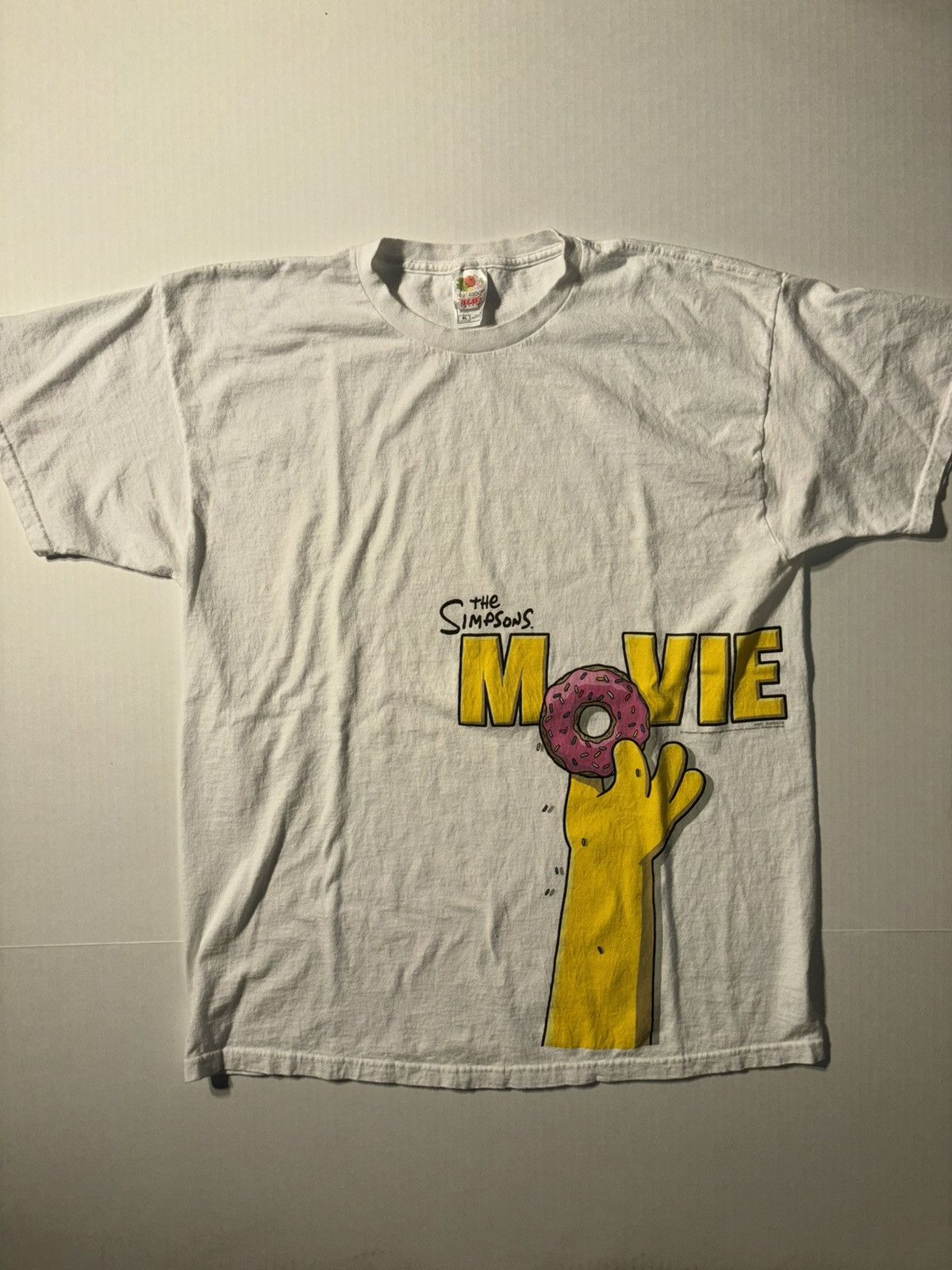 Vintage Vtg The Simpson Movie Promo T Shirt Xl Homer Bart Donut Hoodie, Sweatshirt | PodTeesHub.com