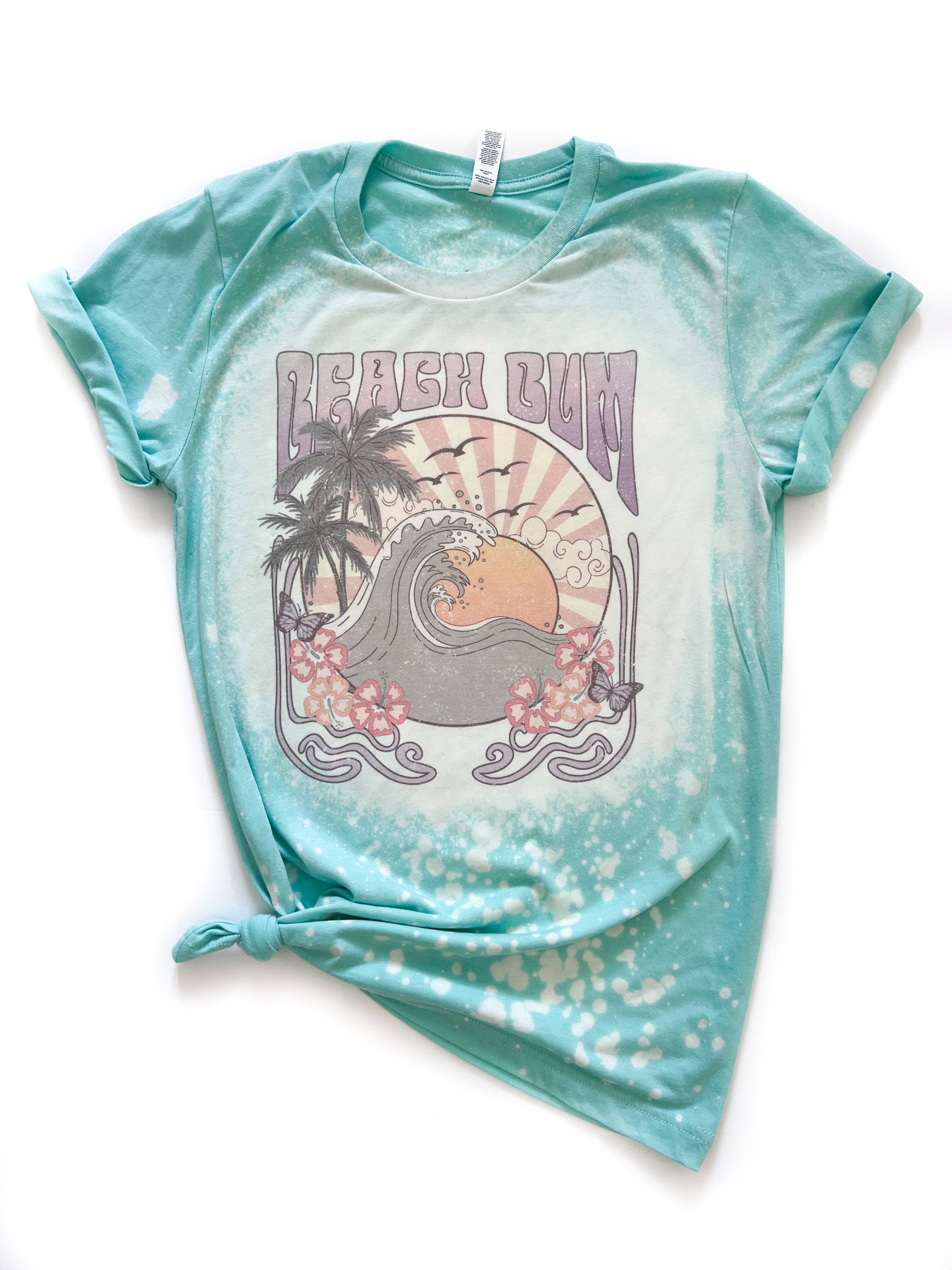 Mint Beach Bum Bleached Tee Hoodie, Sweatshirt | PodTeesHub.com