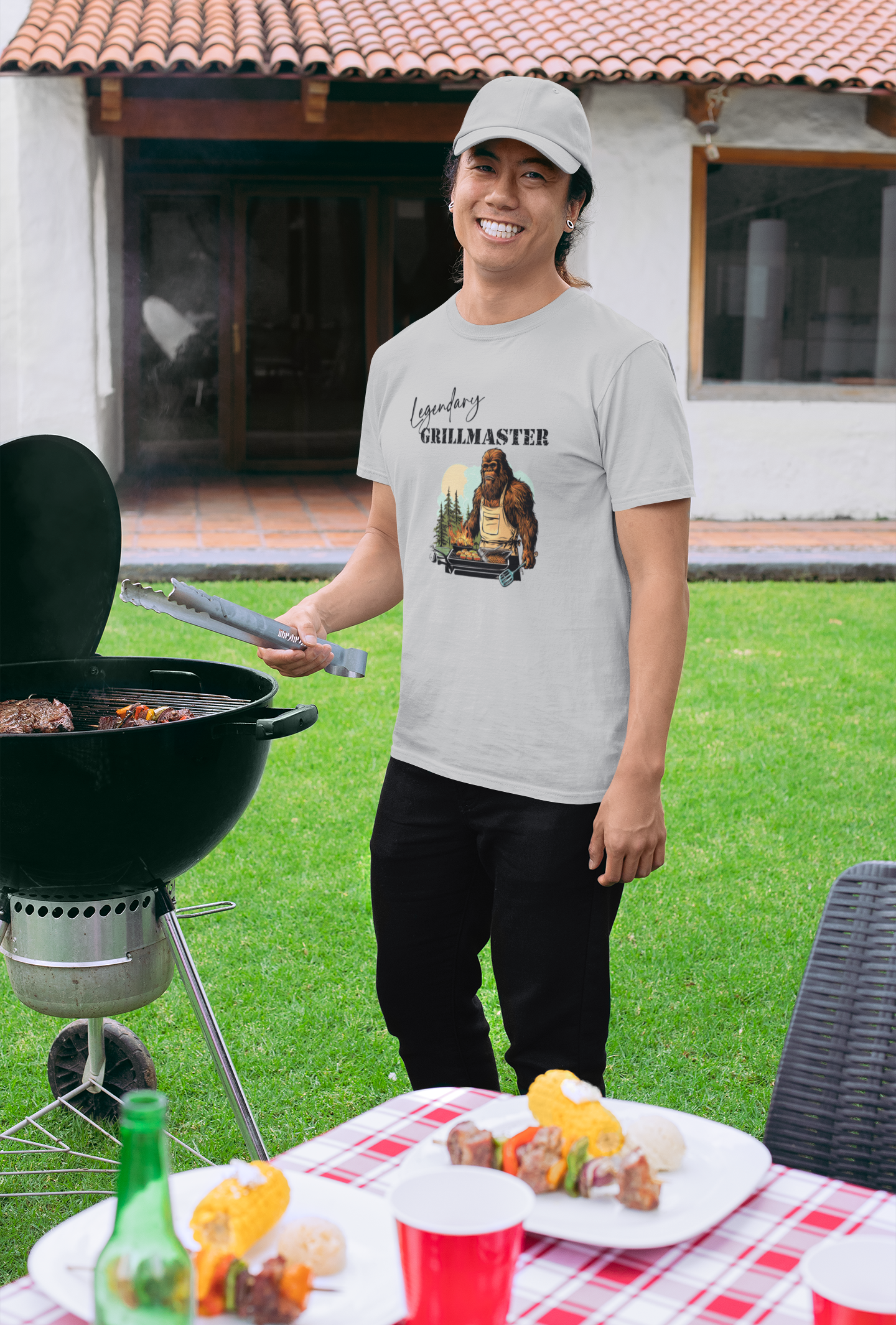 Legendary Grillmaster Bigfoot T-Shirt (Grey) Hoodie, Sweatshirt | PodTeesHub.com