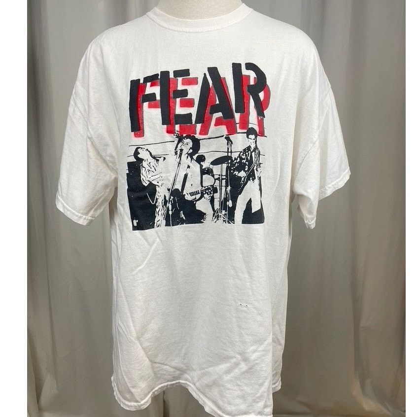 Band Tees Fear 80s T Shirt Mens Xl Skate Punk Hardcore Bandtee Ving Hoodie, Sweatshirt | PodTeesHub.com
