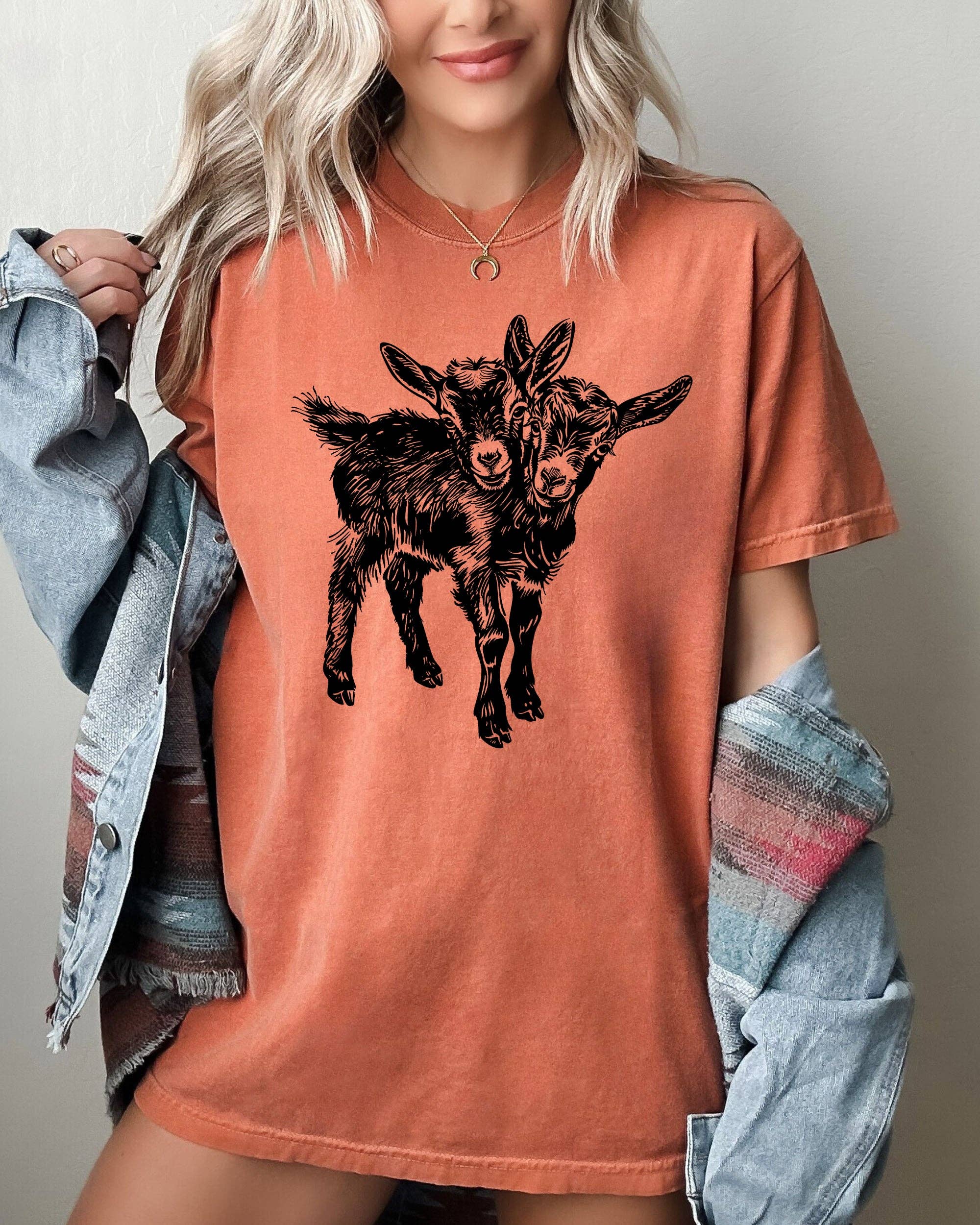 Two Headed Goat, Cute, Spooky, Halloween, Creepy Shirt Hoodie, Sweatshirt | PodTeesHub.com