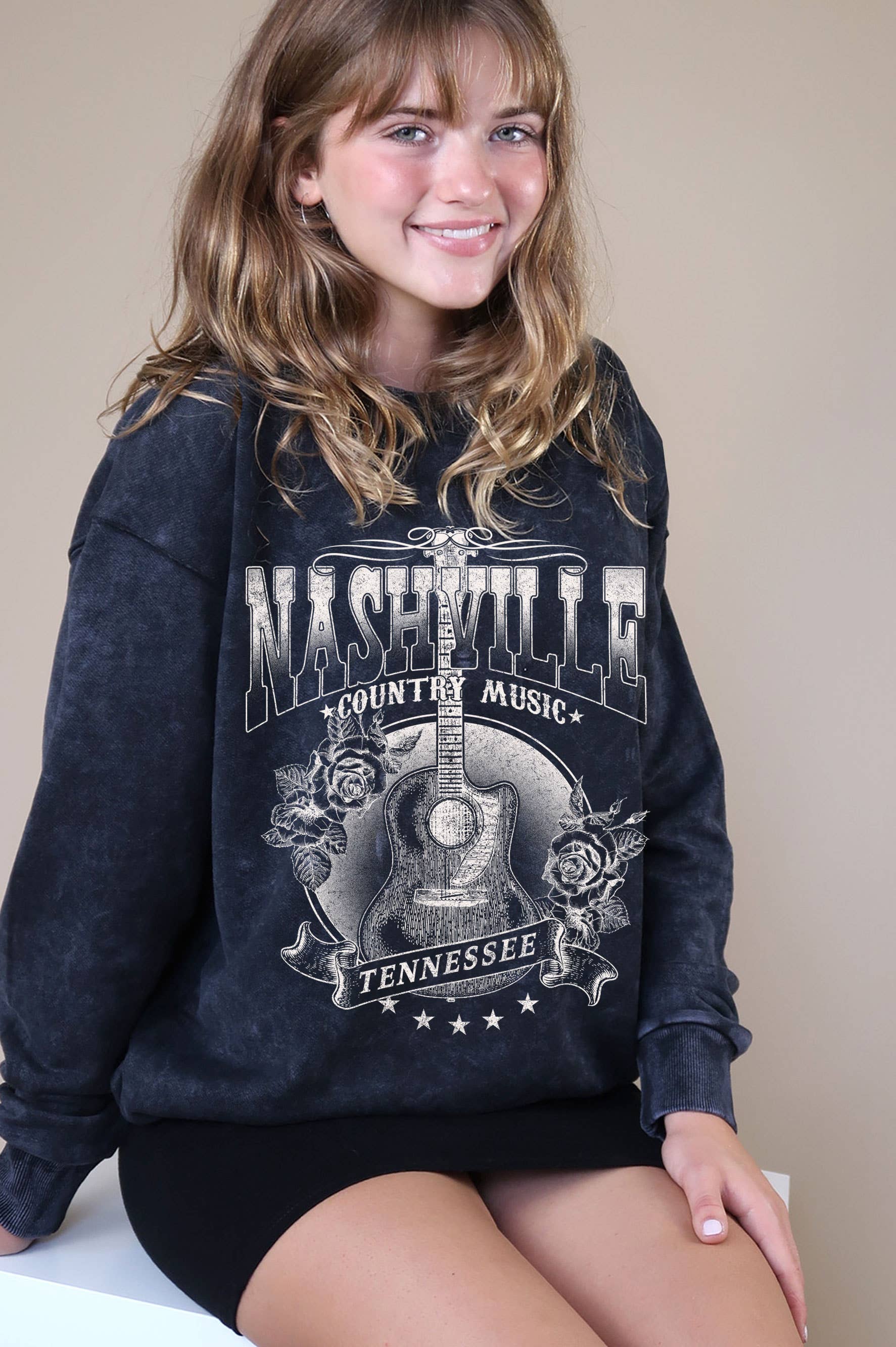 Nashville Country Music Mineral Graphic Brushed Sweatshirt T-Shirts, Hoodie | PodTeesHub.com