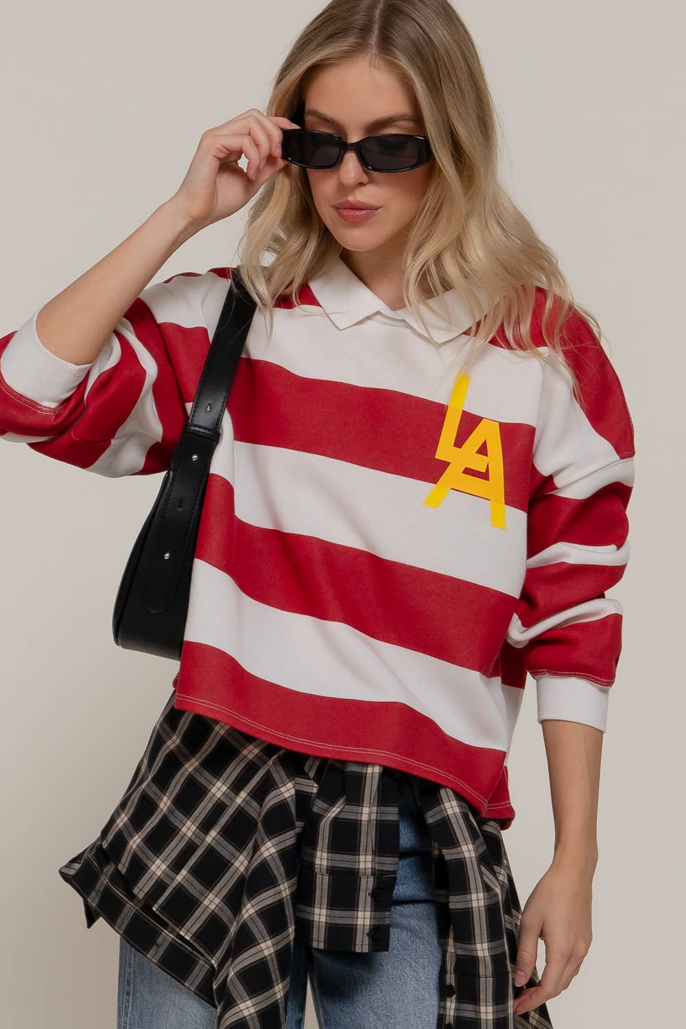 1015 Print Stripe Polo Sweatshirt SI-28914 T-Shirts, Hoodie | PodTeesHub.com