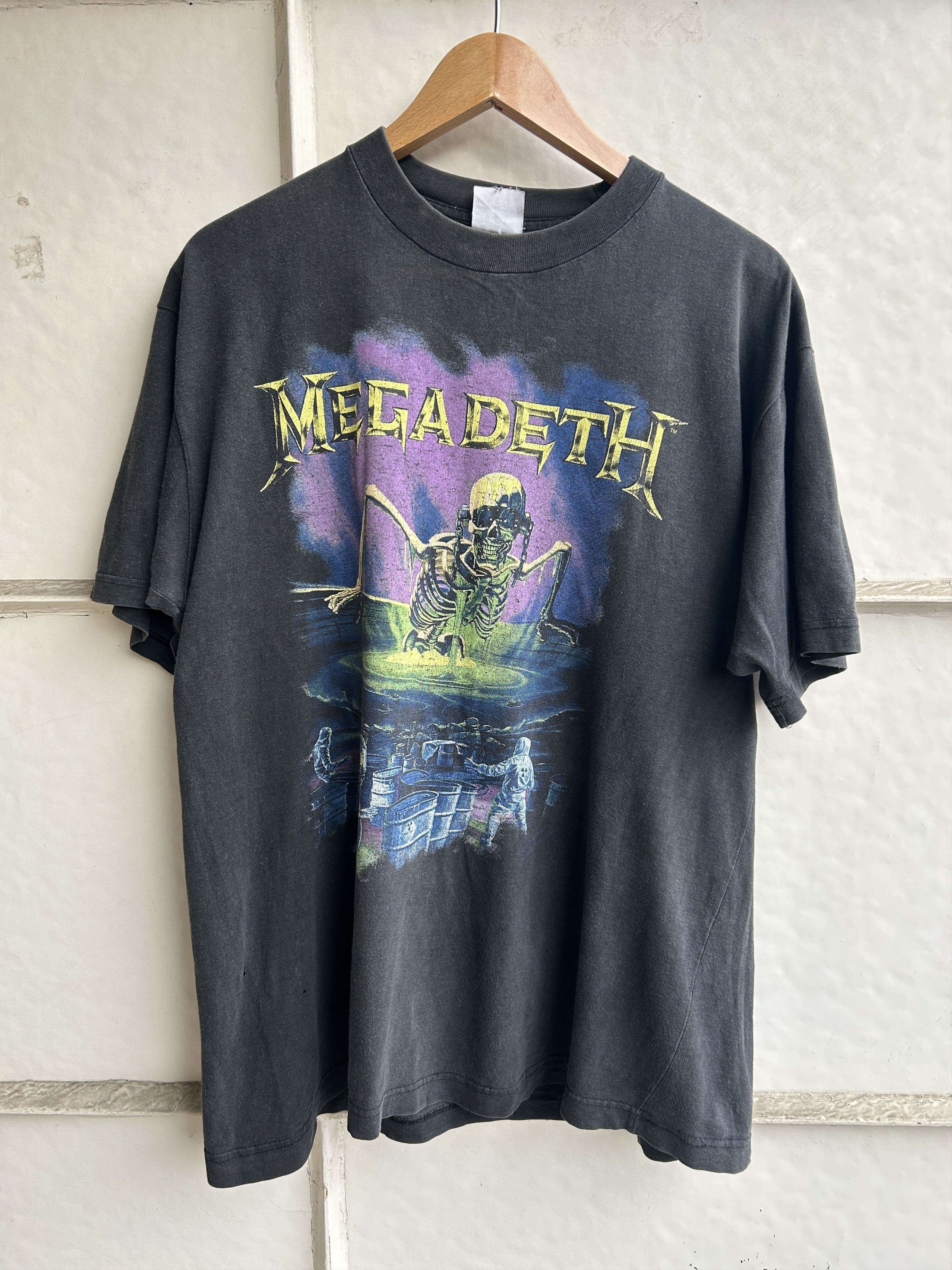 Vintage 1989 Megadeth Contaminated T Shirt Hoodie, Sweatshirt | PodTeesHub.com