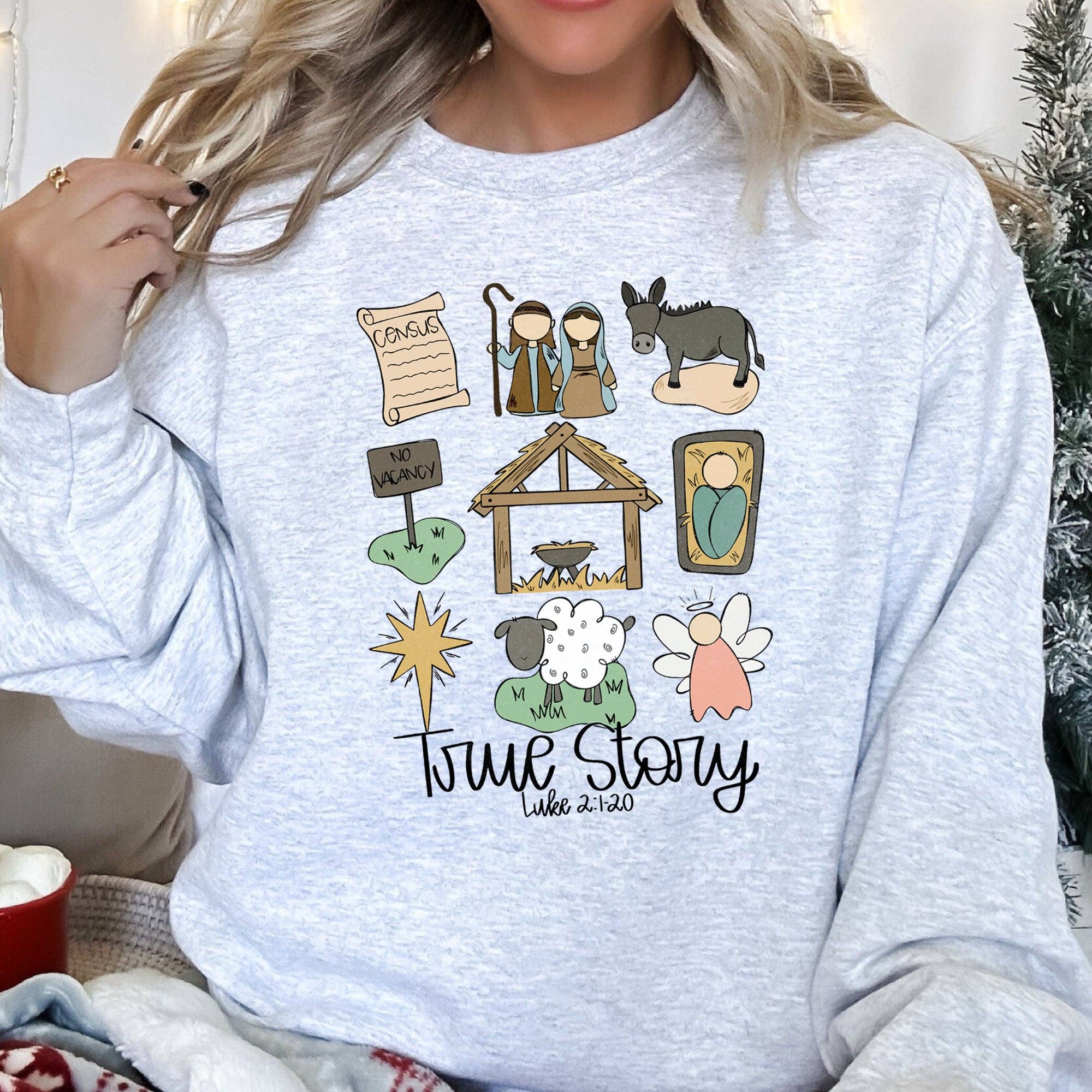 Jesus, True Story Christmas Sweatshirt T-Shirts, Hoodie | PodTeesHub.com
