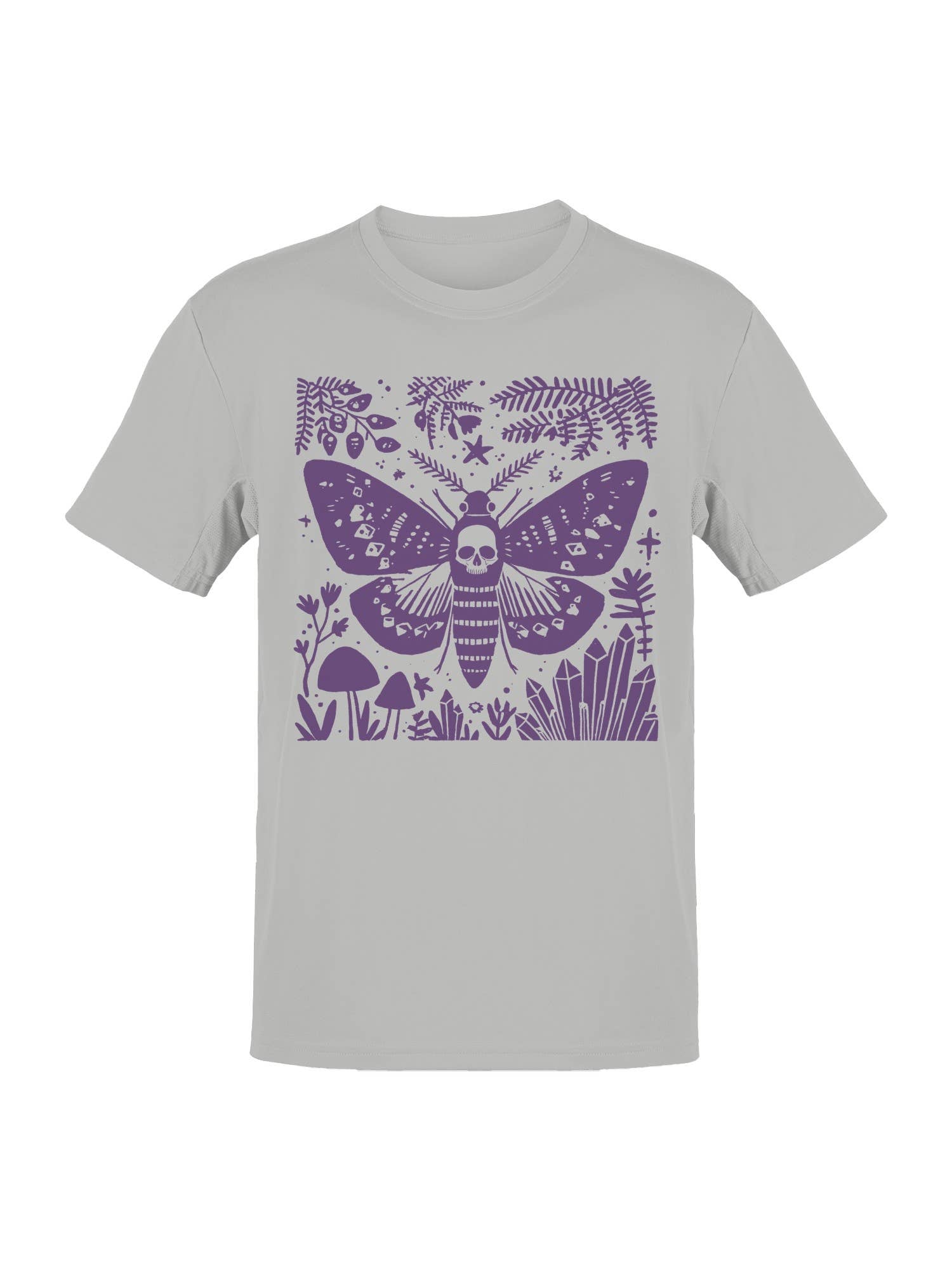 Moth with Skull and Floral Elements Men's T-Shirt Hoodie, Sweatshirt | PodTeesHub.com