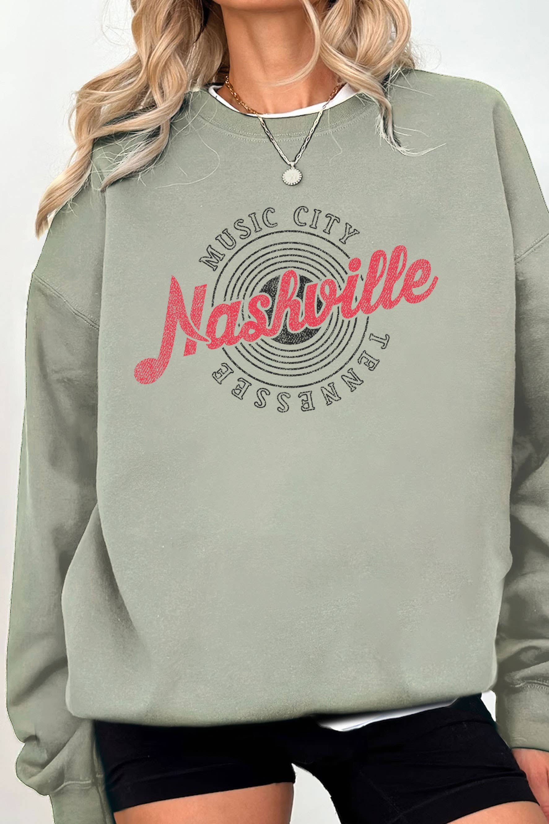 Nashville Music City Graphic Brush Sweatshirt T-Shirts, Hoodie | PodTeesHub.com