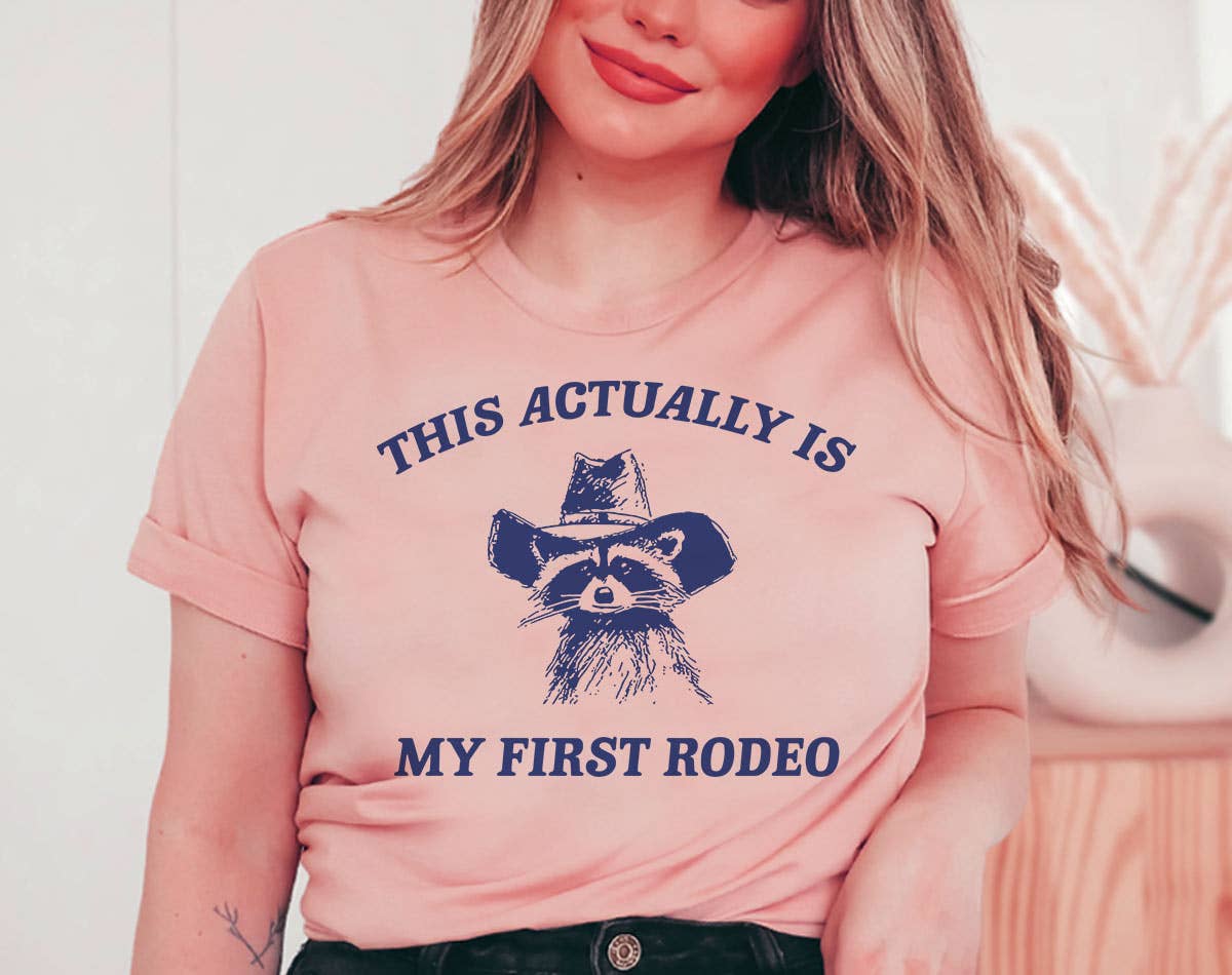 My First Rodeo Raccoon - Funny Weird Animal T-Shirt Hoodie, Sweatshirt | PodTeesHub.com