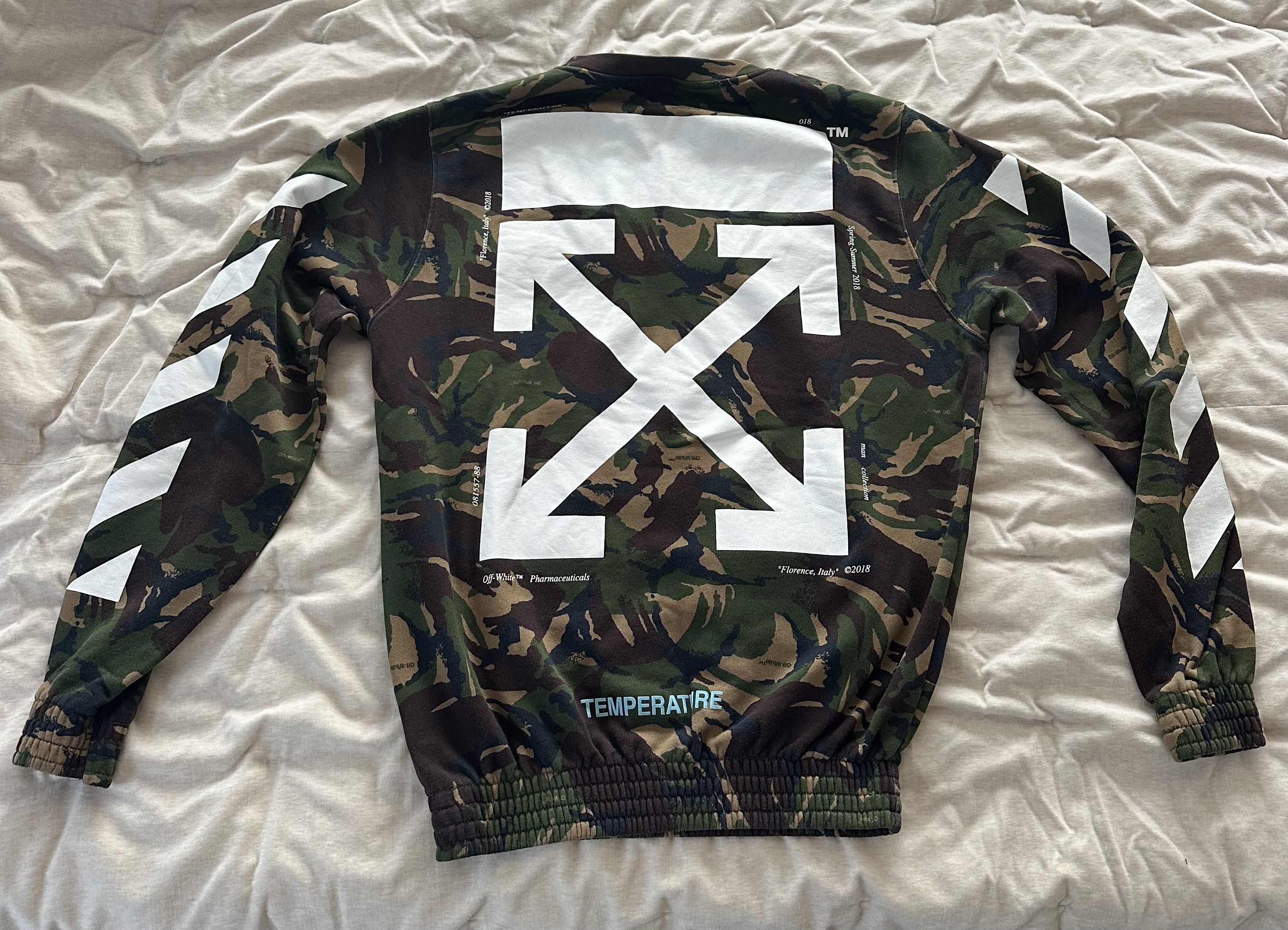 White Off White Camo Crewneck T-Shirts, Hoodie, Sweatshirt | PodTeesHub.com