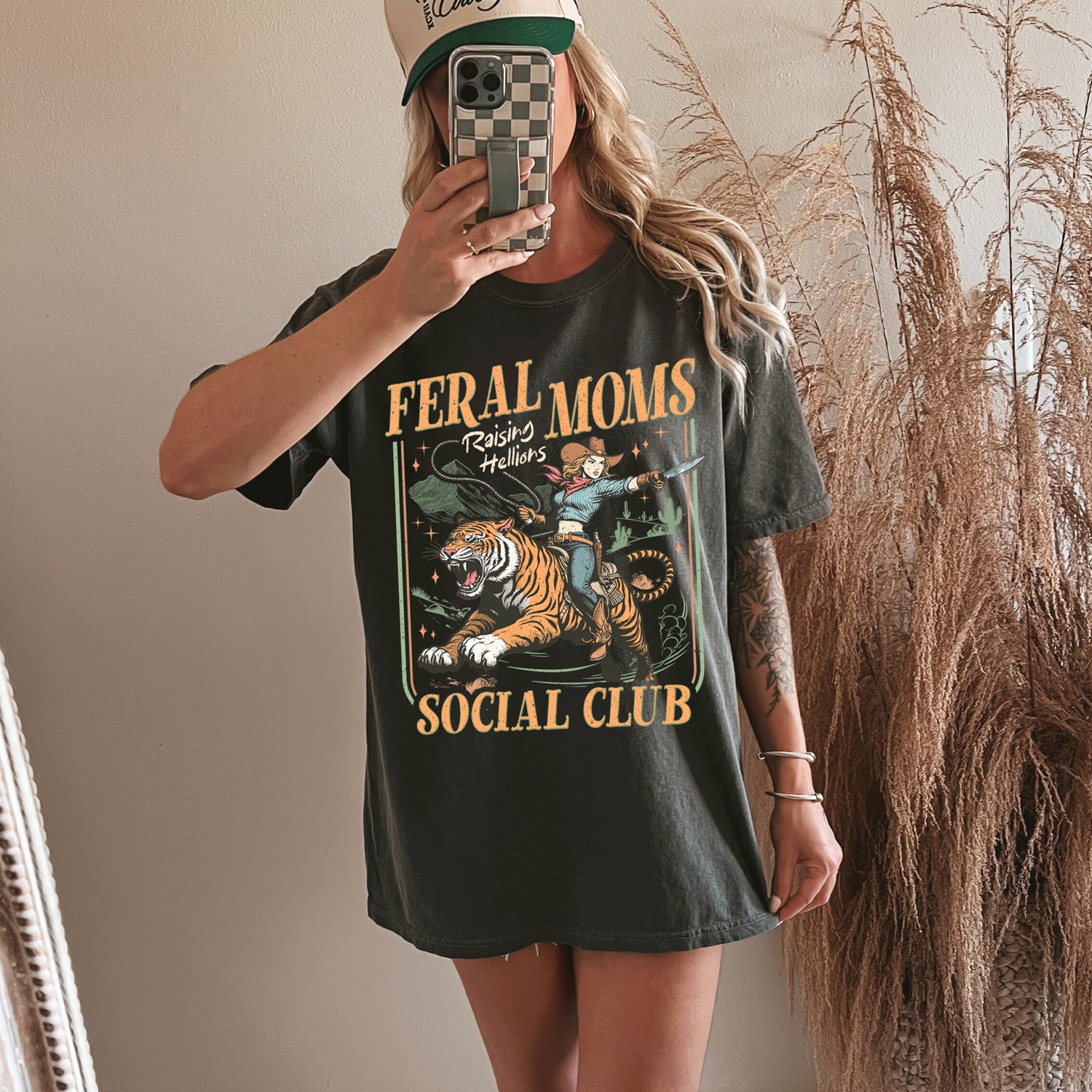 Feral Moms Social Club Tee Hoodie, Sweatshirt | PodTeesHub.com