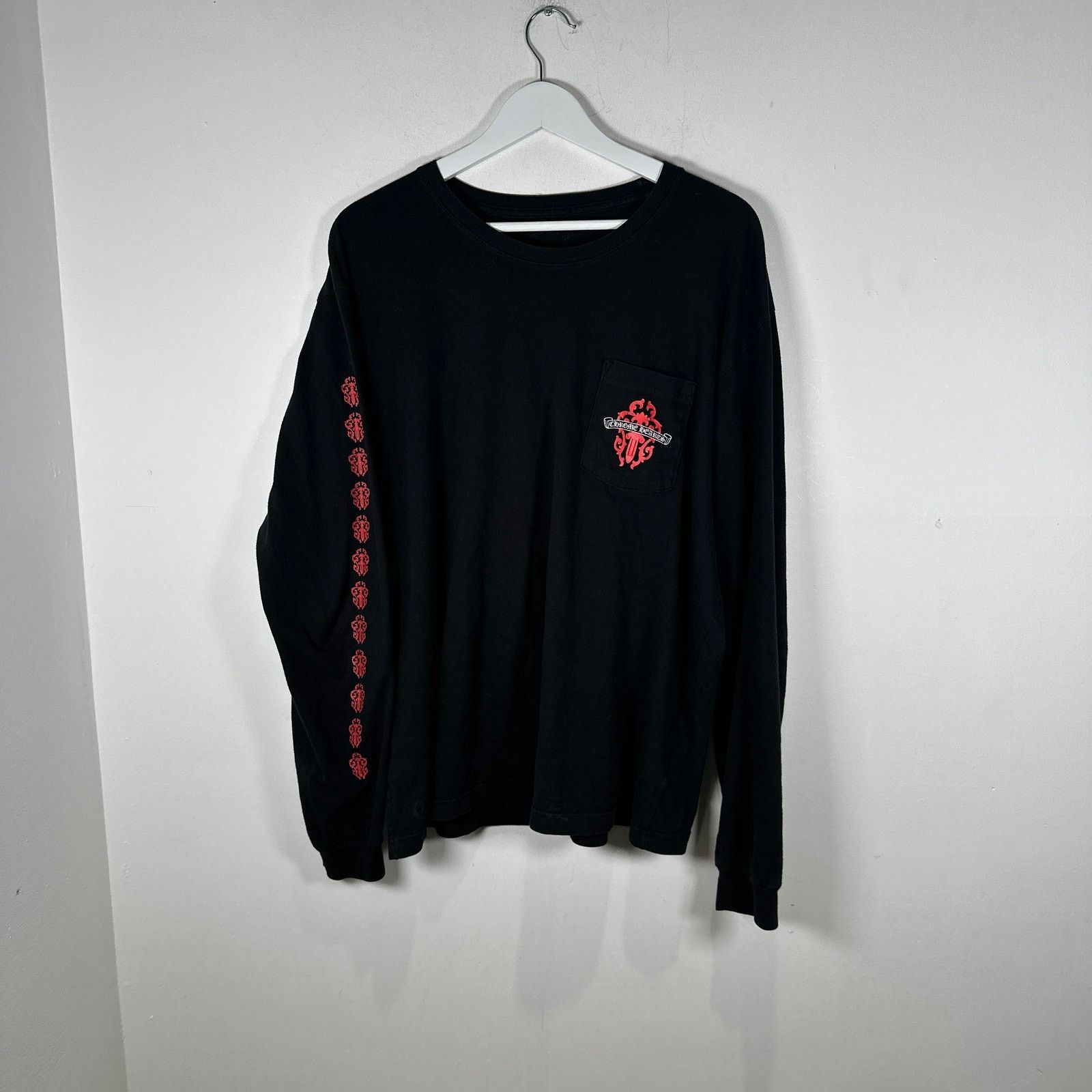 Hearts Chrome Hearts Red Eternal Vine Dagger Graphic Longsleeve T-Shirts, Hoodie, Sweatshirt | PodTeesHub.com