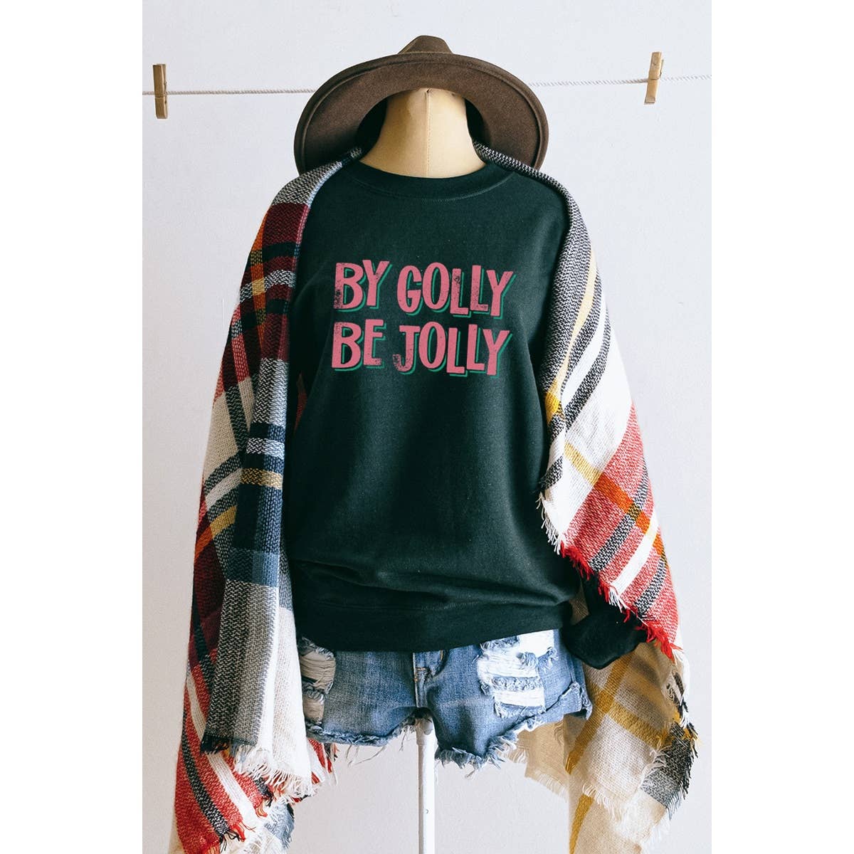 By Golly Be Jolly Graphic Tee Hoodie, Sweatshirt | PodTeesHub.com