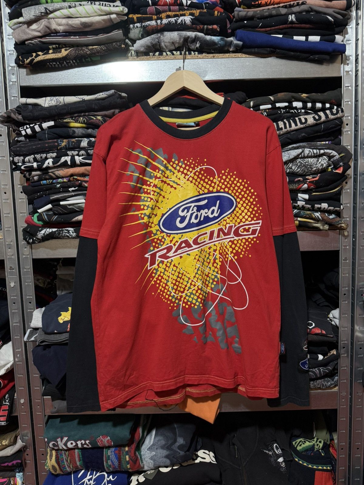 Nascar Rare Ford Mse Racing Nascar F1 Longsleeve T Shirt Y2k Hype Hoodie, Sweatshirt | PodTeesHub.com