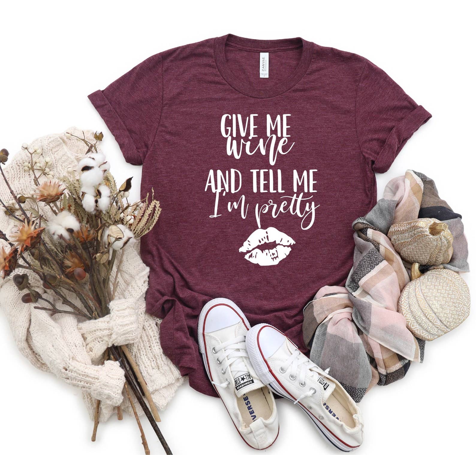 Give Me Wine T-Shirt Hoodie, Sweatshirt | PodTeesHub.com