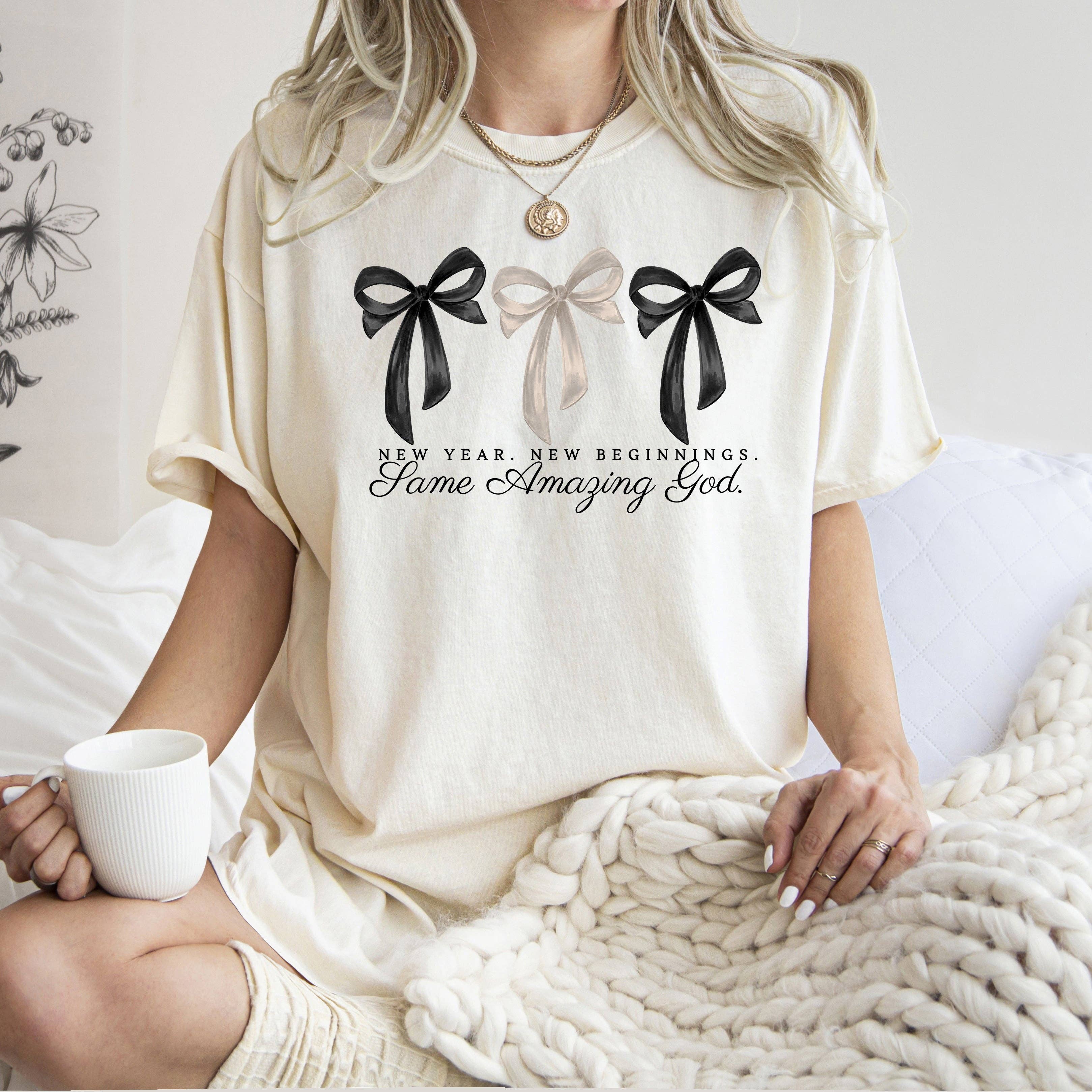 New Year, New Beginnings, Same Loving God, T-Shirt Hoodie, Sweatshirt | PodTeesHub.com