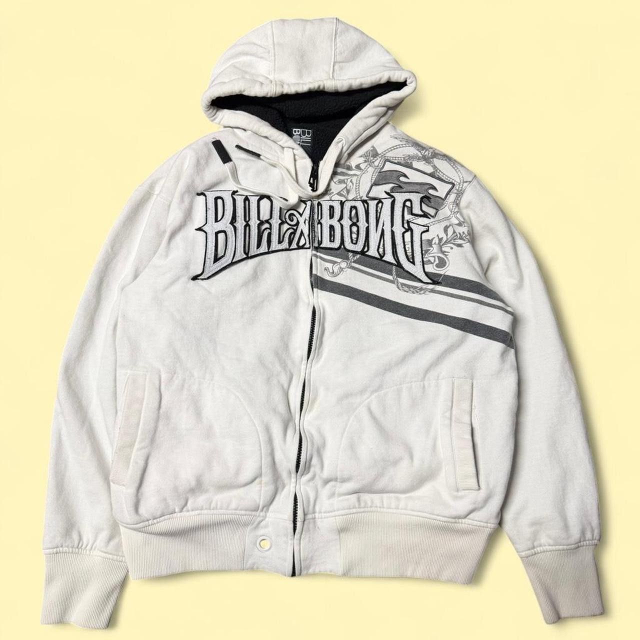 Billabong Vintage White Y2k Billabong Sherpa Lined Zip Logo Hoodie Xl T-Shirts, Sweatshirt | PodTeesHub.com