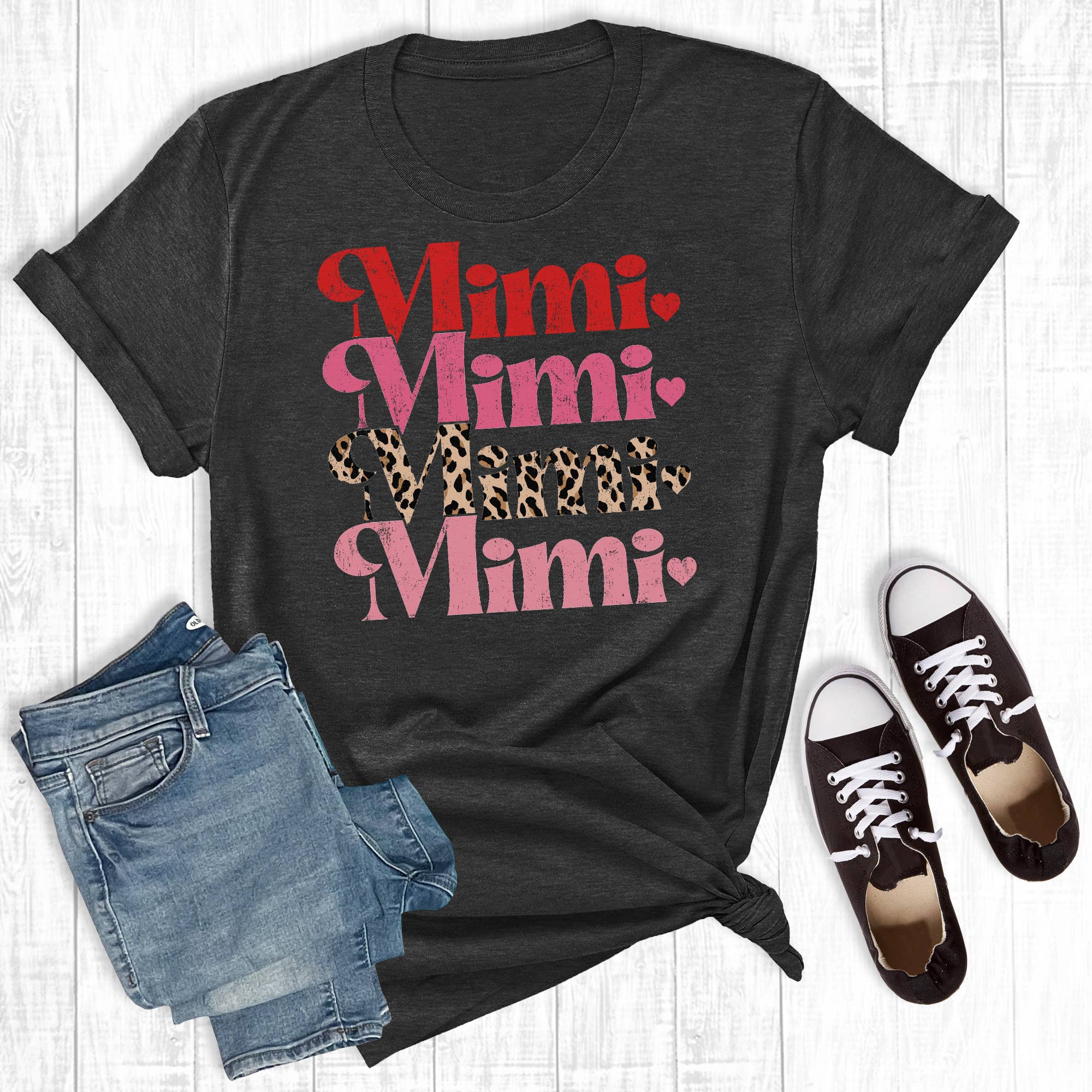 Leopard Mimi Stacked Valentine Graphic Tee Hoodie, Sweatshirt | PodTeesHub.com