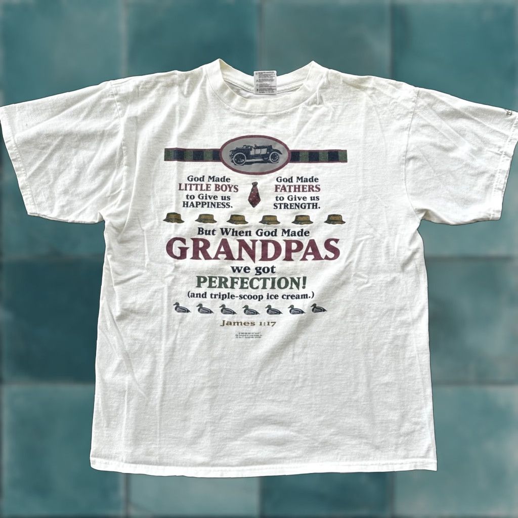 Vintage Grandpa Funny T Shirt Ivory Xl Men Crew Neck Short Sleeve Solid Tultex Ice Cream 70s Hoodie, Sweatshirt
