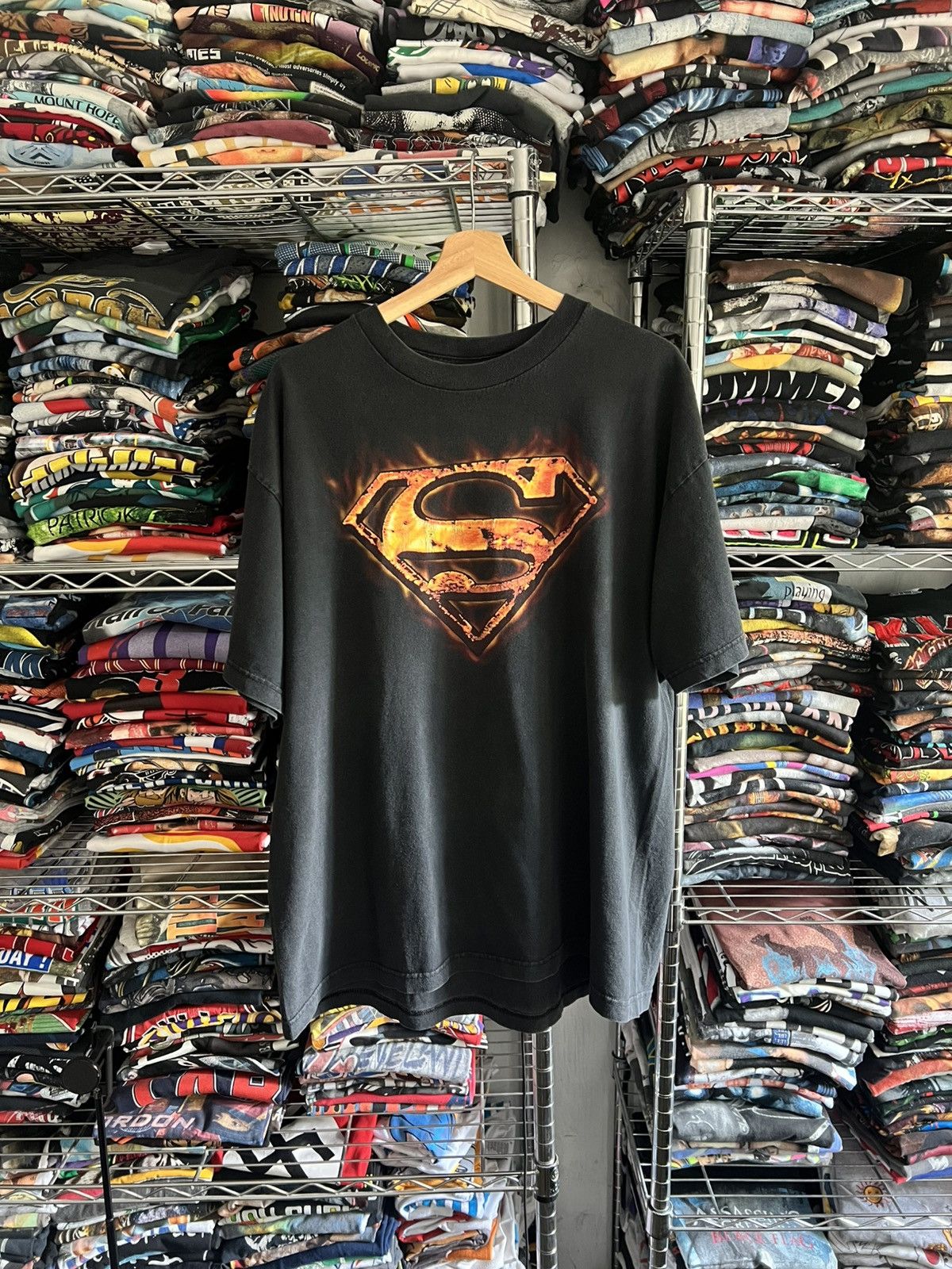 Vintage 2010 Superman Fire Logo T-Shirts, Hoodie, Sweatshirt