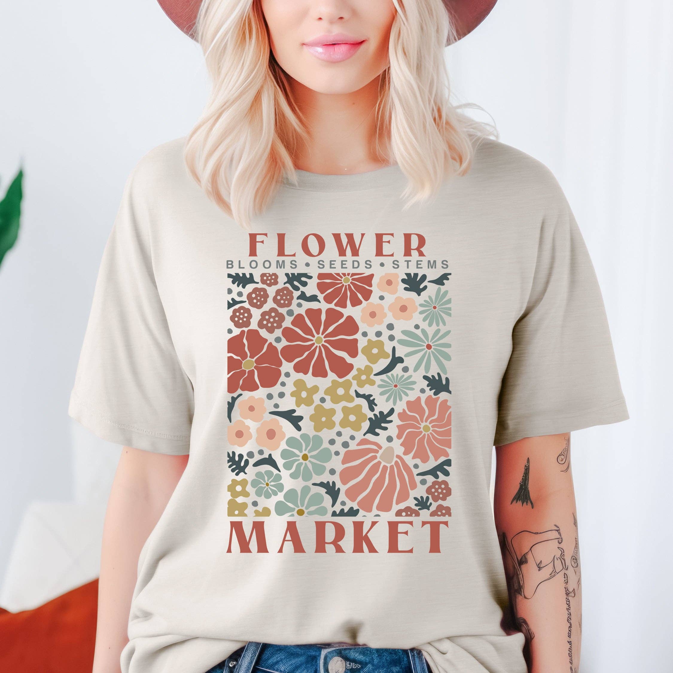 Flower Market Tee | XS-2XL Hoodie, Sweatshirt | PodTeesHub.com