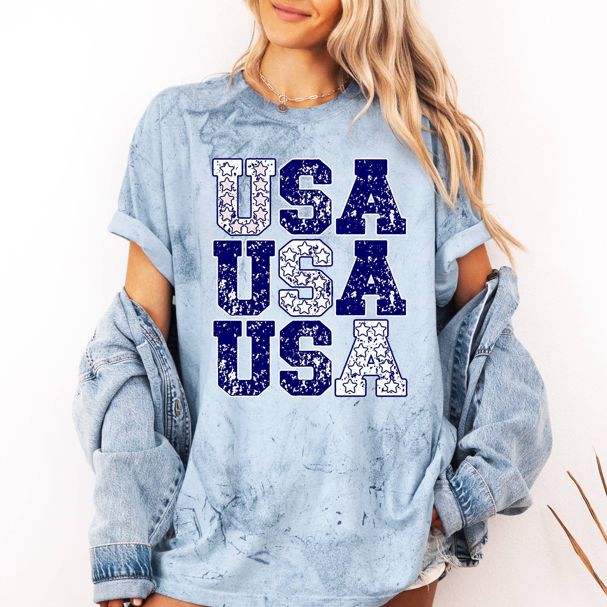 USA, Patriotic, America Stars 4th of July Color Blast Tshirt Hoodie, Sweatshirt | PodTeesHub.com