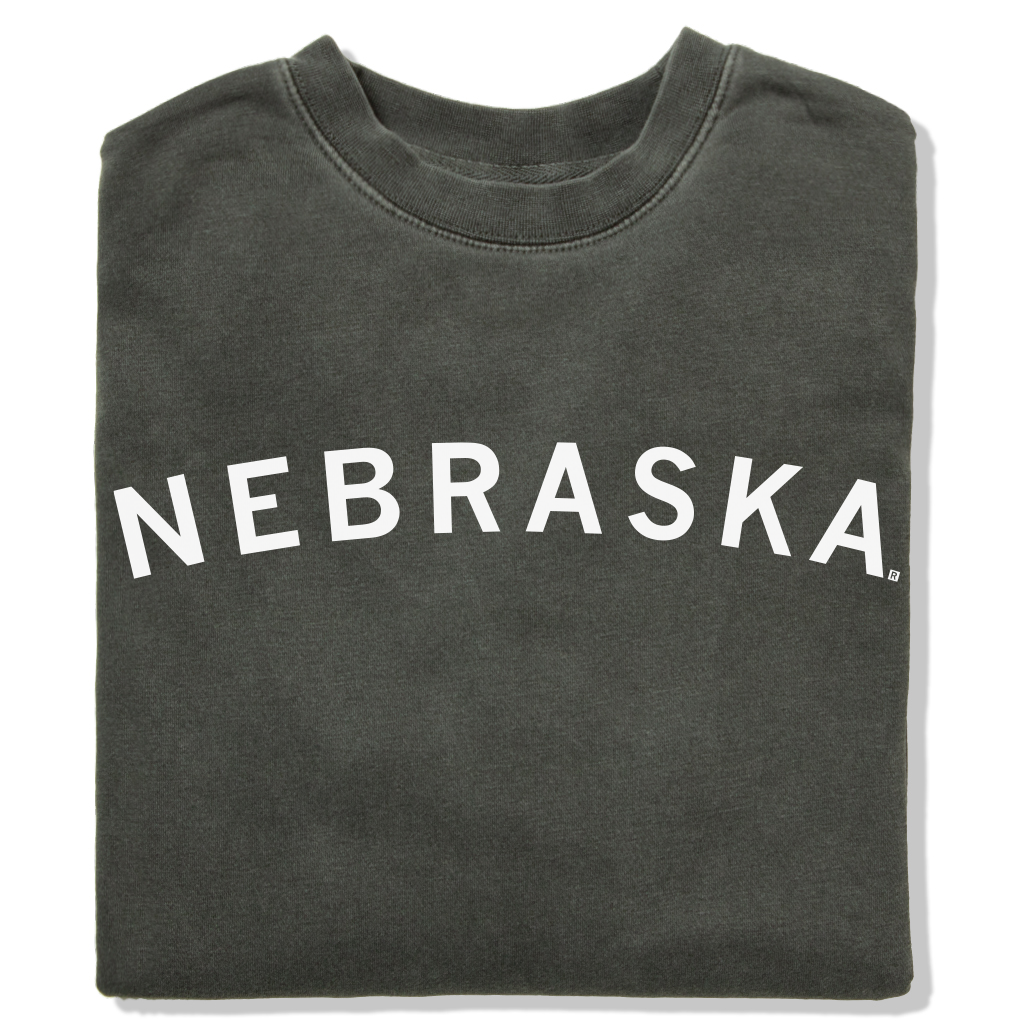Nebraska Curved Logo Crew Sweatshirt T-Shirts, Hoodie | PodTeesHub.com
