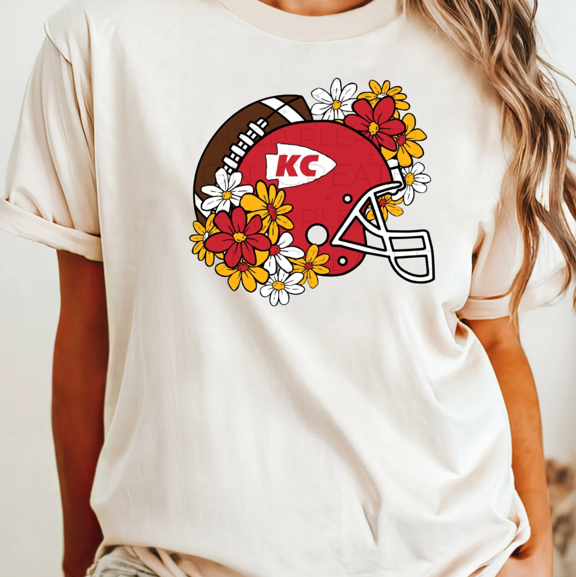Kansas City Floral Football Tee or Sweatshirt Hoodie | PodTeesHub.com