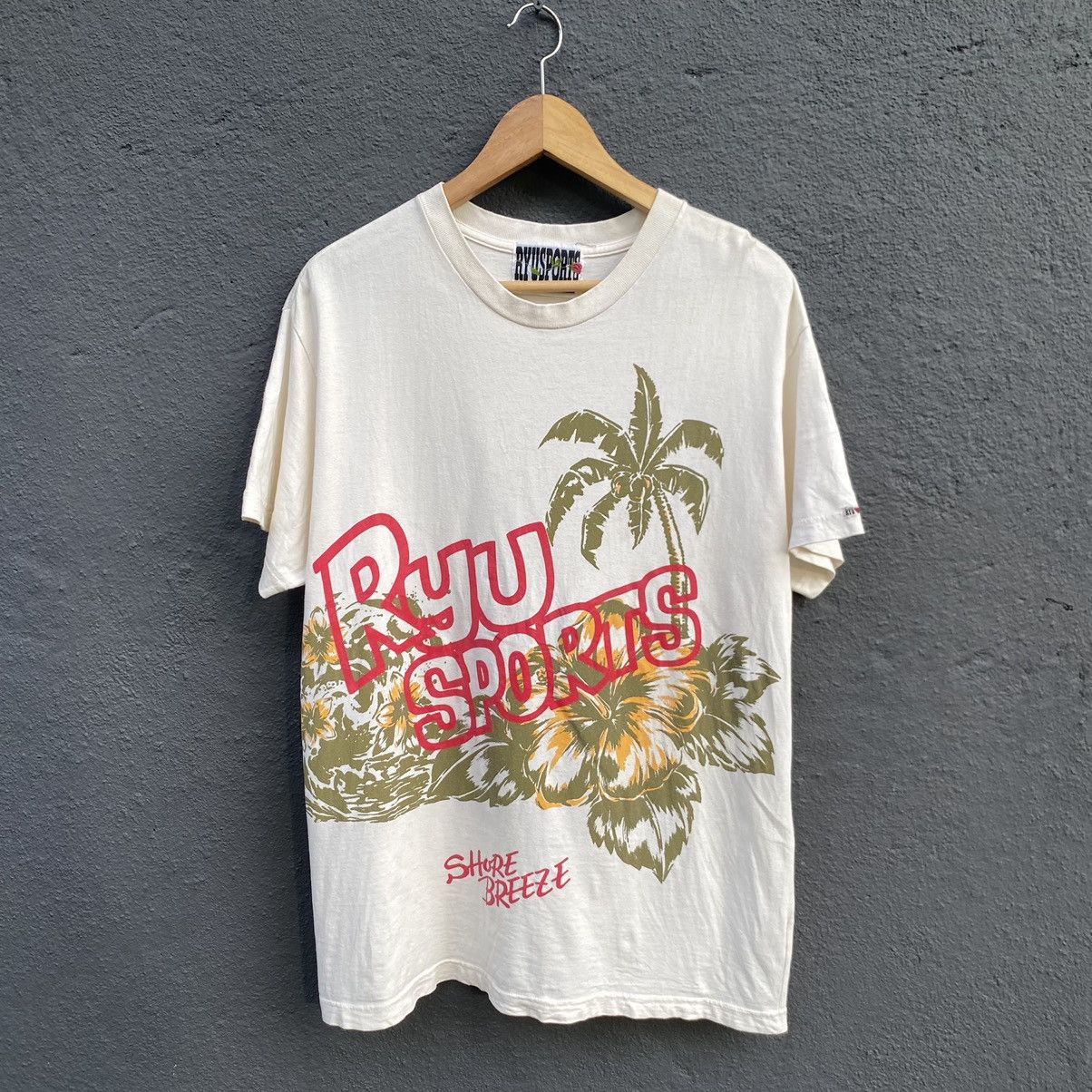 Japanese Brand Vintage Faded Ryu Sports Shore Breeze Surf Oversized Tee Hoodie, Sweatshirt | PodTeesHub.com