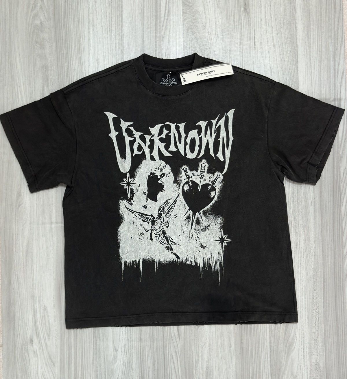 London Unknown London Angel Band Printed Cotton T-Shirts, Hoodie, Sweatshirt