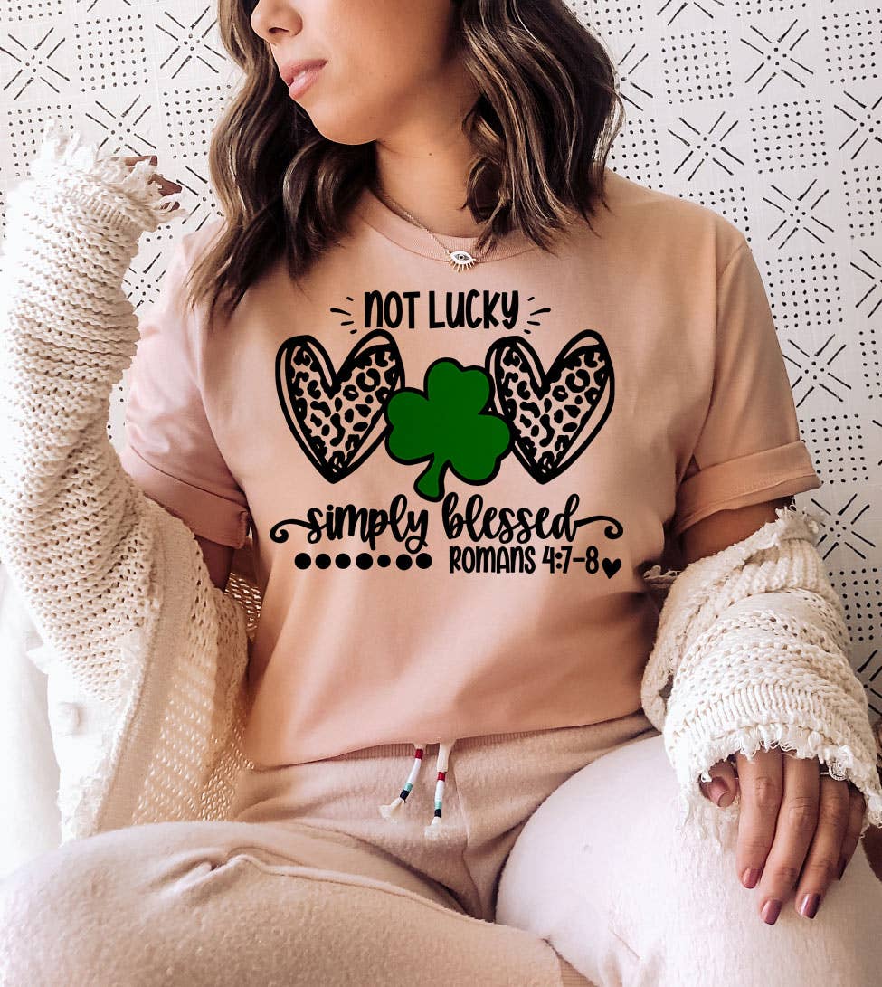 Not Lucky Simply Blessed - St. Patrick's Day Bible T-Shirt Hoodie, Sweatshirt | PodTeesHub.com