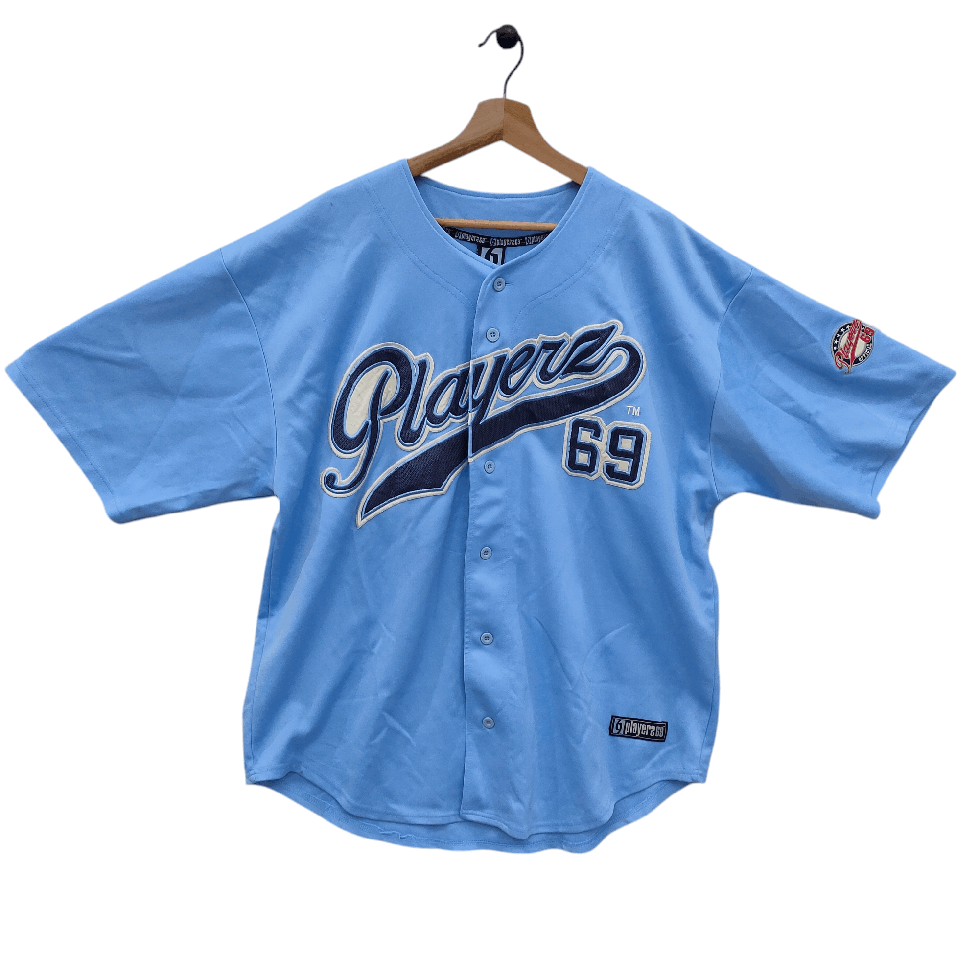 Rap Tees Players 69 Baseball Jersey Hip Hop Tee Light Blue Hoodie, Sweatshirt | PodTeesHub.com