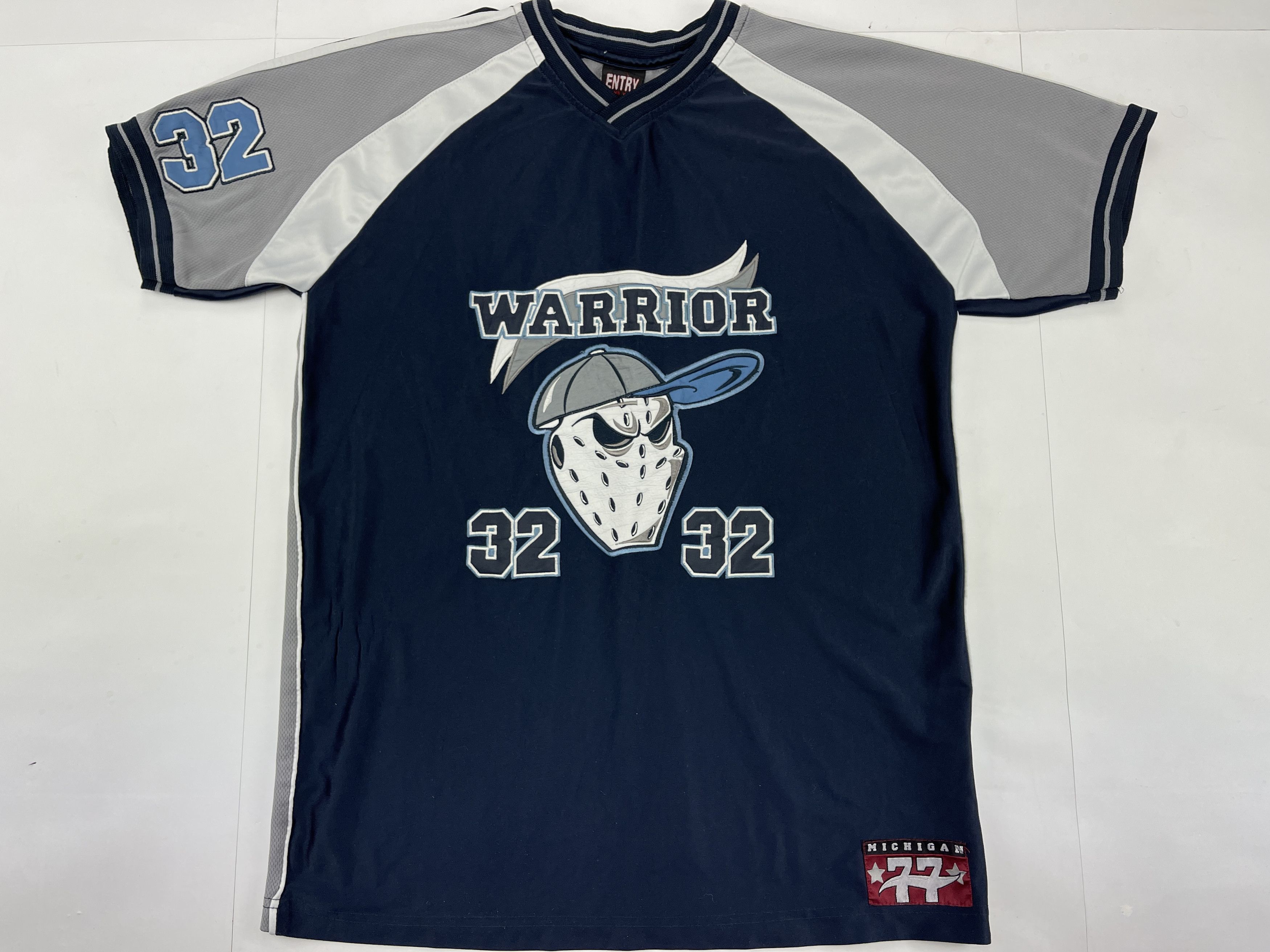 Vintage Michigan Warrior Jersey Vintage Hip Hop T Shirt 90s Size M Hoodie, Sweatshirt | PodTeesHub.com