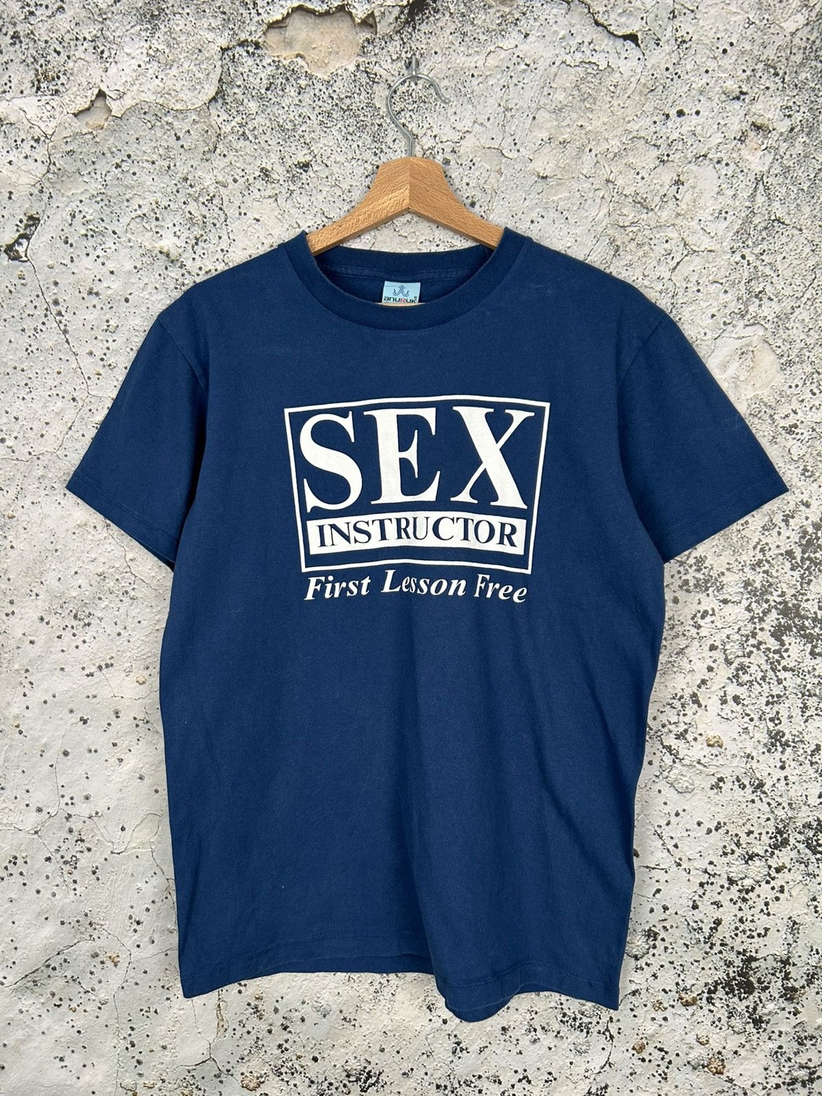 Vintage Sex Instructor First Lesson Free Humor Graphic Tee Hoodie, Sweatshirt | PodTeesHub.com