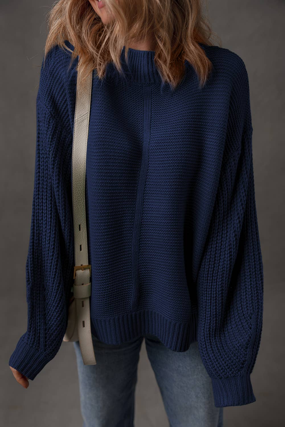 Solid Color Front Seam Drop Shoulder Loose Sweater (S-Xl) T-Shirts, Hoodie, Sweatshirt | PodTeesHub.com