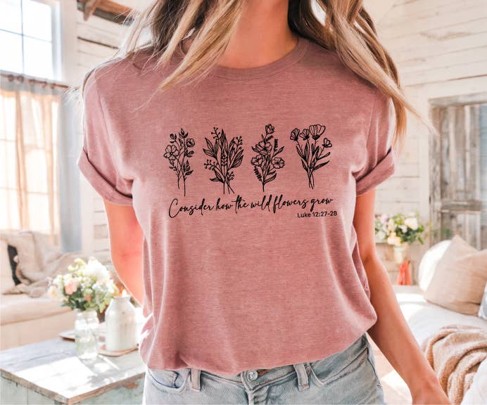 Wildflowers Heather Mauve Tee Sale Hoodie, Sweatshirt | PodTeesHub.com