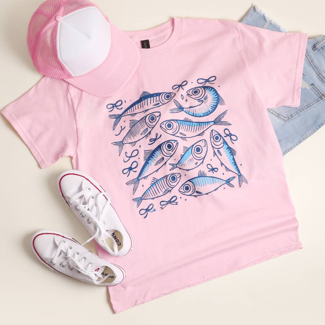 Sardines Retro Summer Heavy Cotton Graphic T-Shirt Hoodie, Sweatshirt | PodTeesHub.com