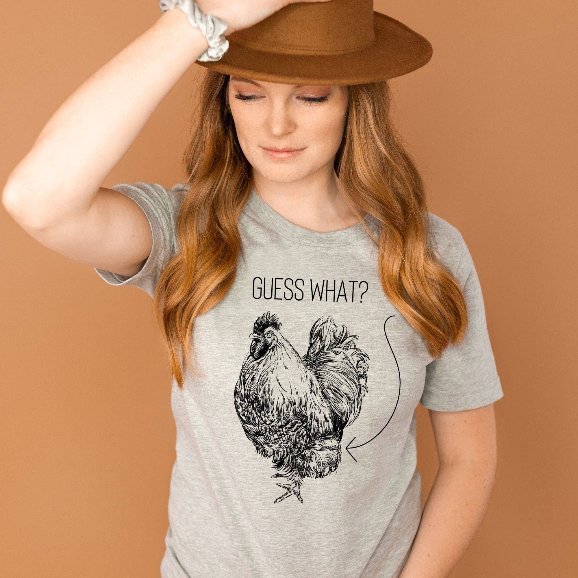 Guess What? Chicken Butt Funny Graphic Tee *Unisex Fit*074 Hoodie, Sweatshirt | PodTeesHub.com