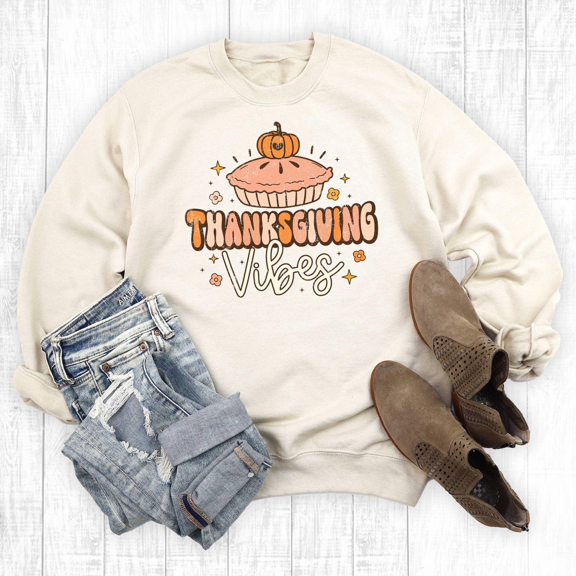 Thanksgiving Vibes Sweatshirt T-Shirts, Hoodie | PodTeesHub.com